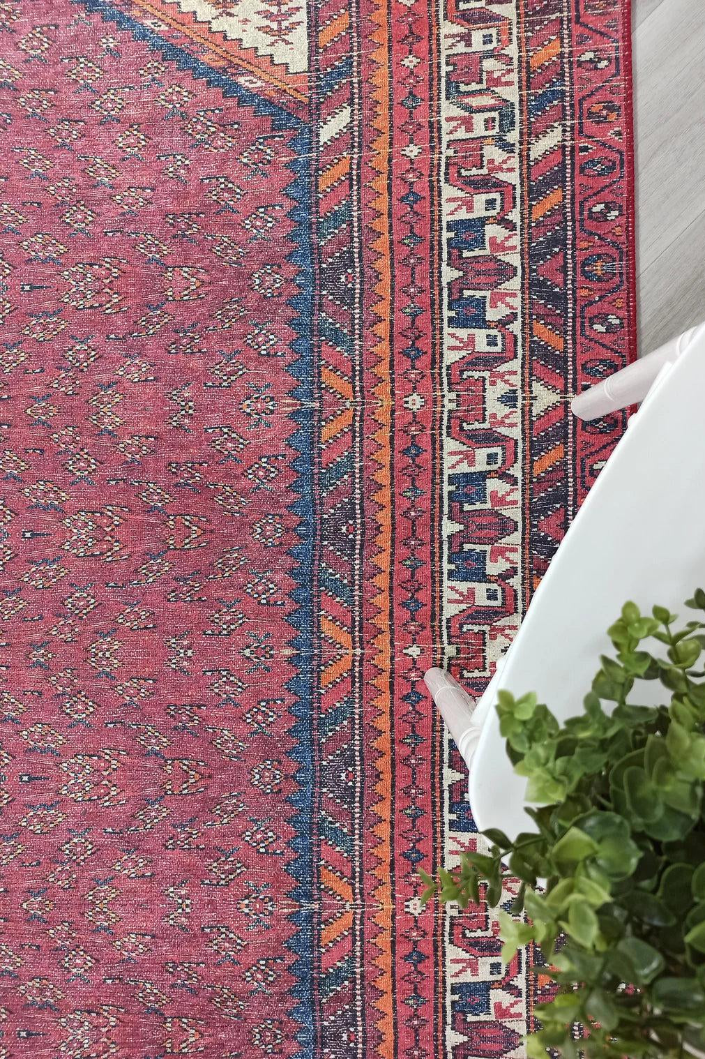 Mayda Turkish Faded Red Rug