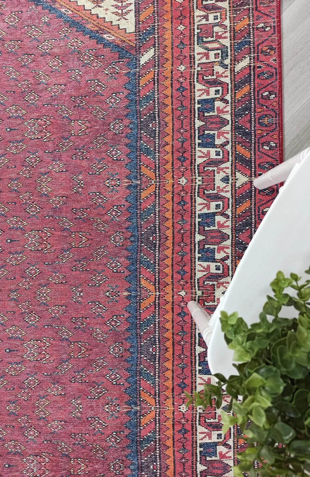 Mayda Turkish Faded Red Rug