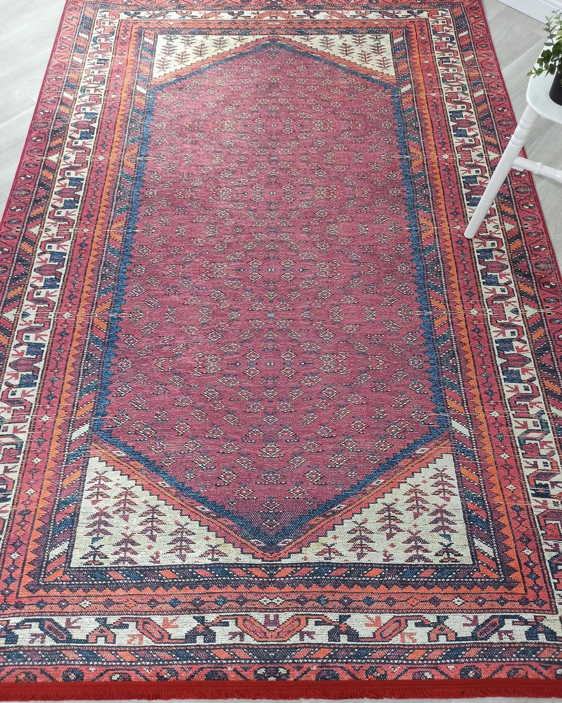 Mayda Turkish Faded Red Rug