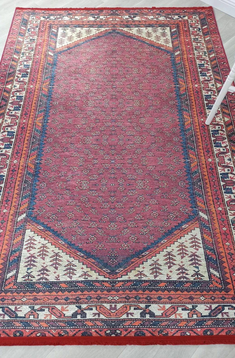 Mayda Turkish Faded Red Rug