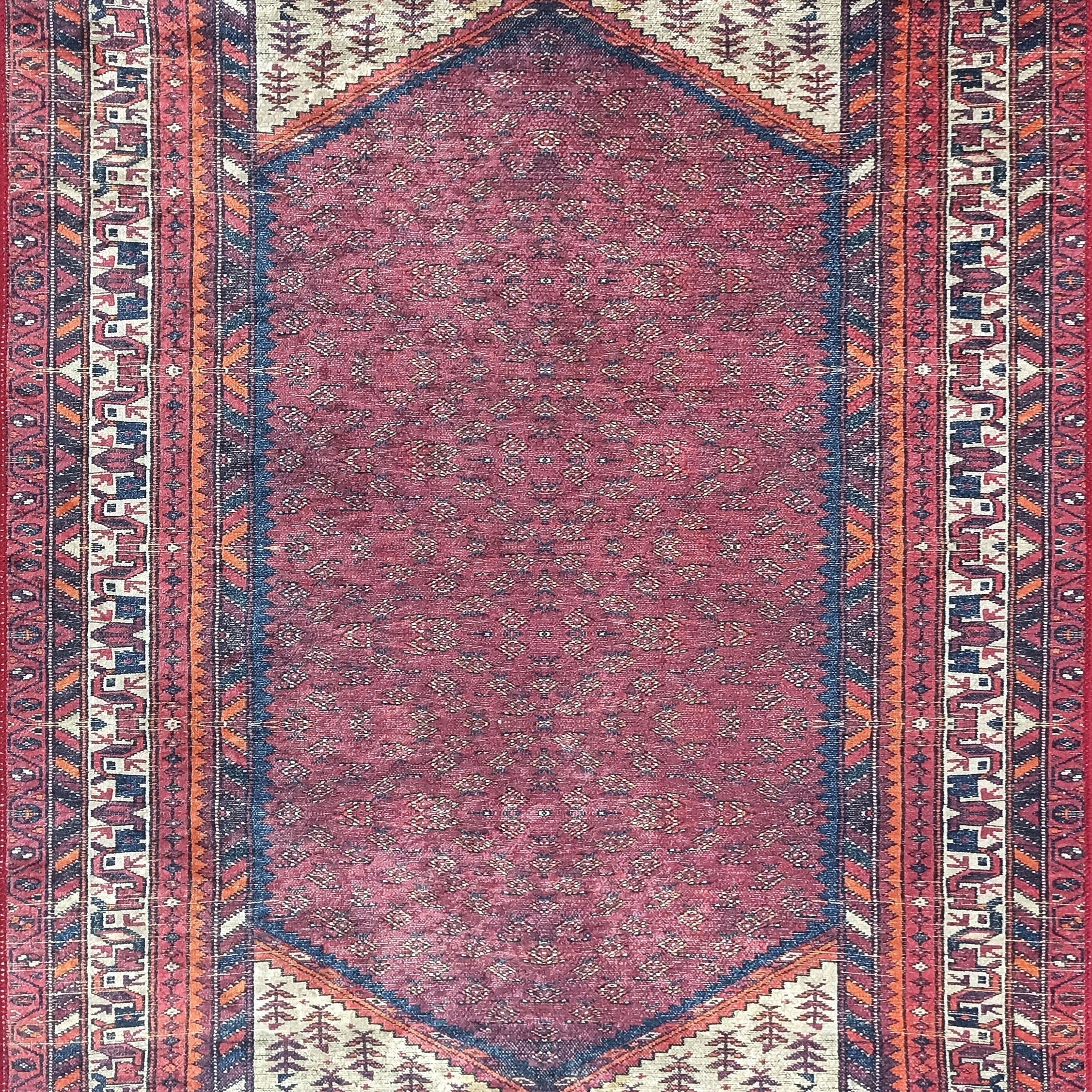Mayda Turkish Faded Red Rug
