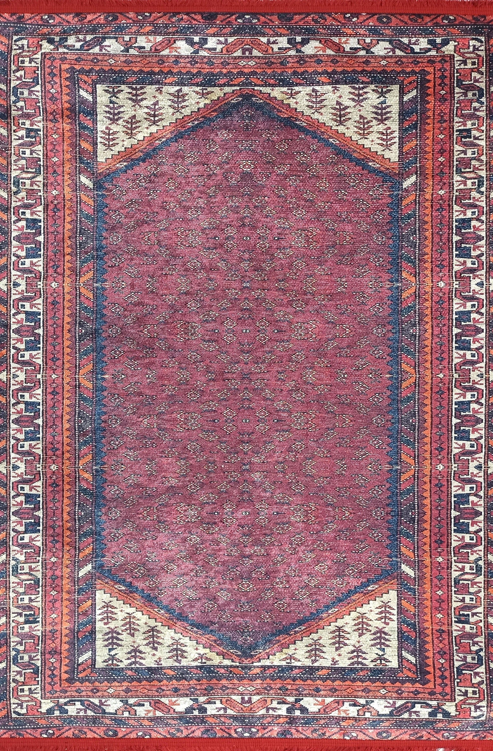 Mayda Turkish Faded Red Rug