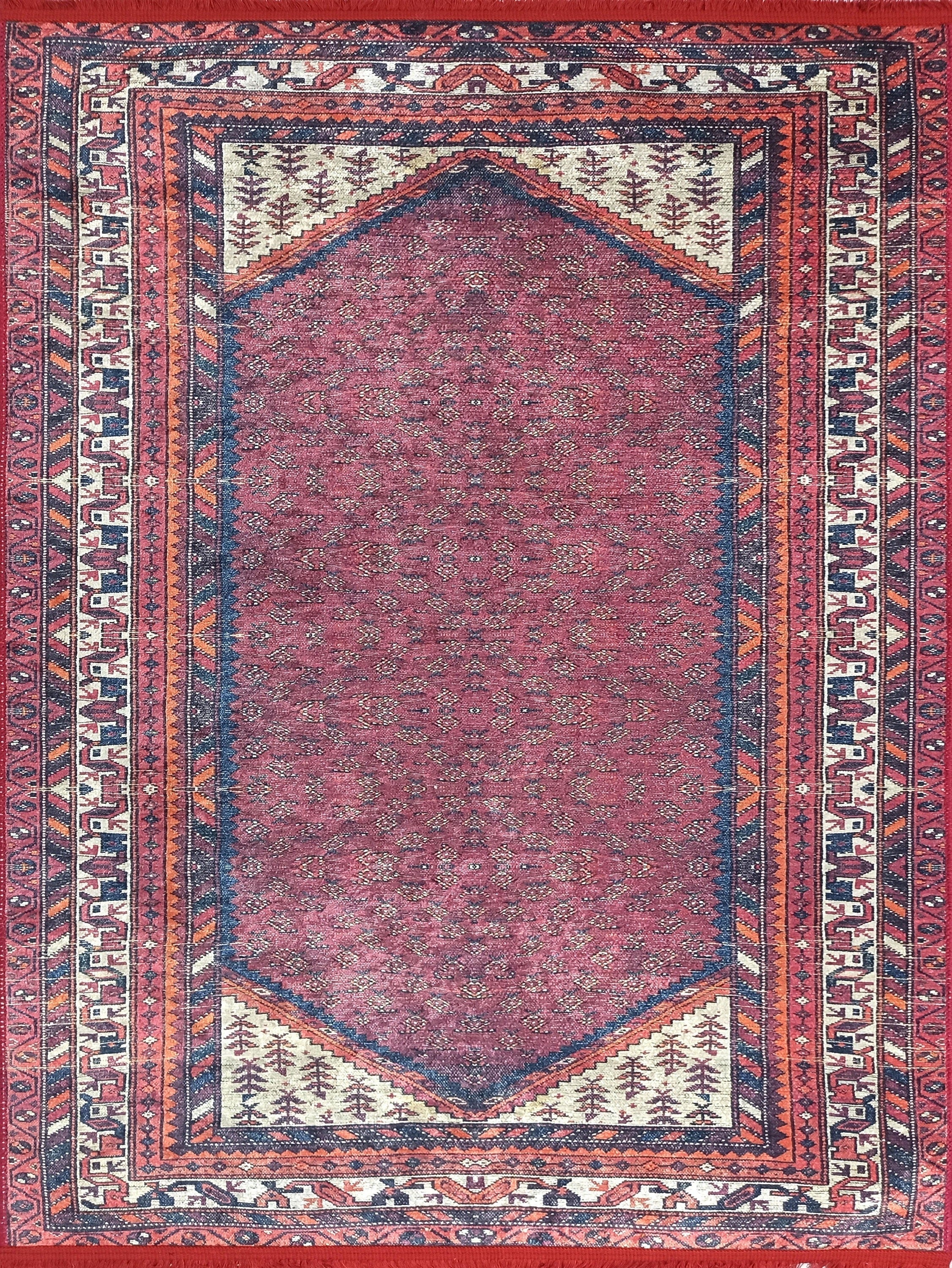 Mayda Turkish Faded Red Rug