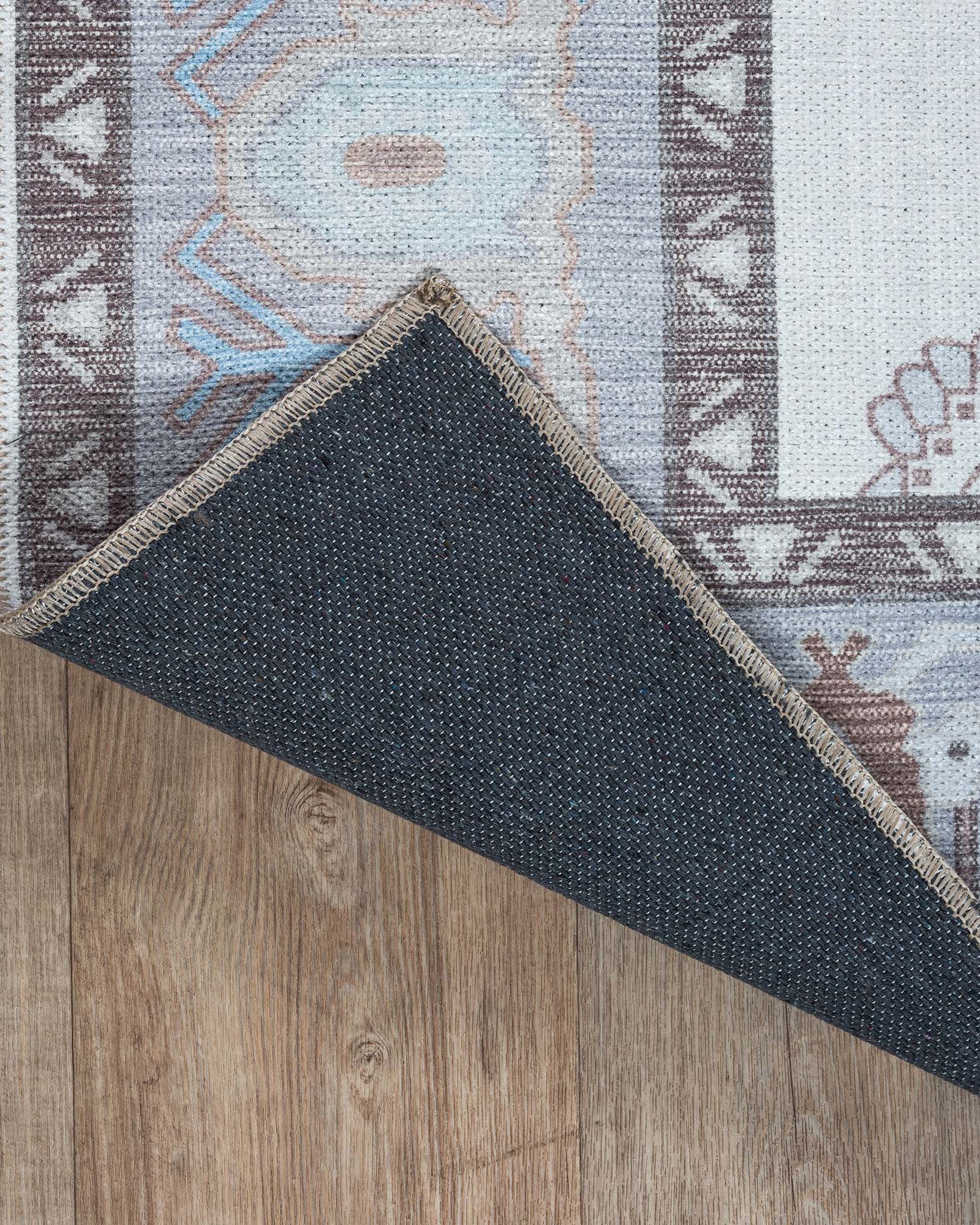 Midha White Gray Brown Modern Oushak Rug