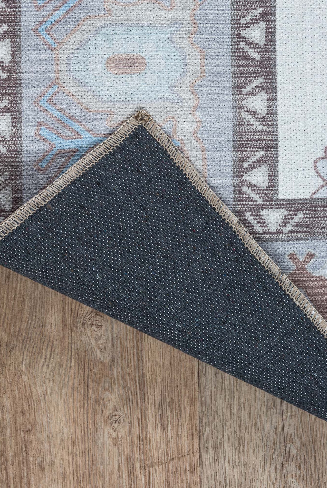 Midha White Gray Brown Modern Oushak Rug