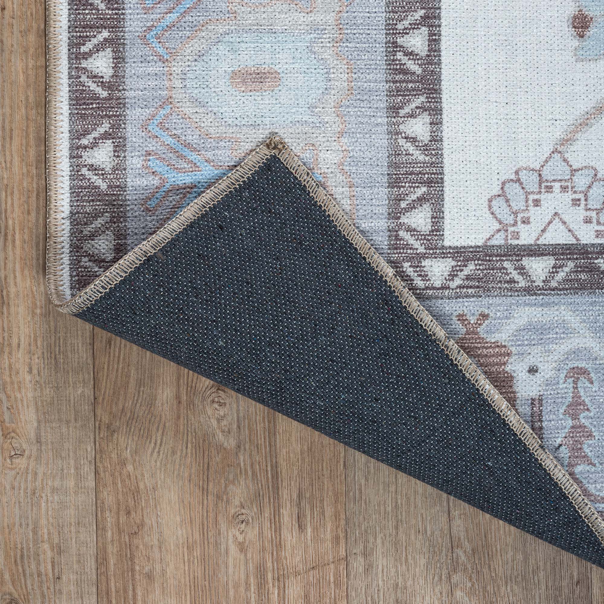 Midha White Gray Brown Modern Oushak Rug