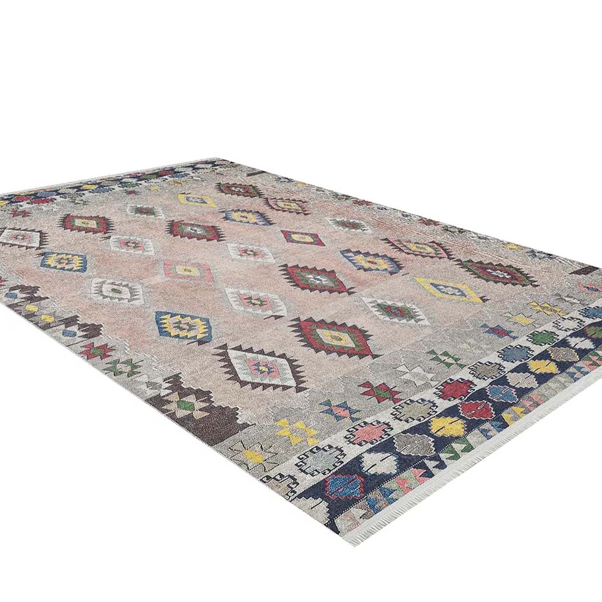 Mila Turkish Kilim Pinkish Beige Rug