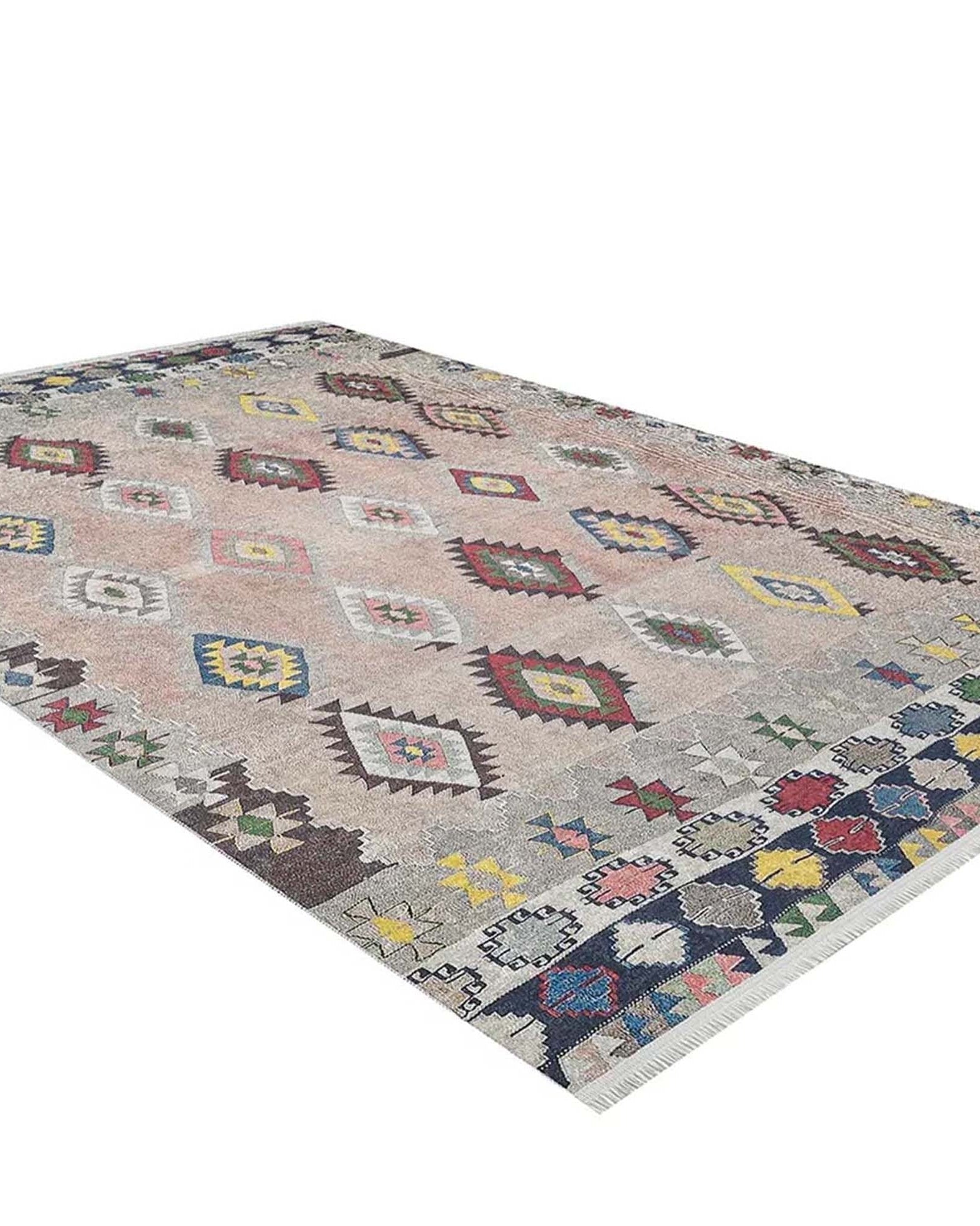 Mila Turkish Kilim Pinkish Beige Rug
