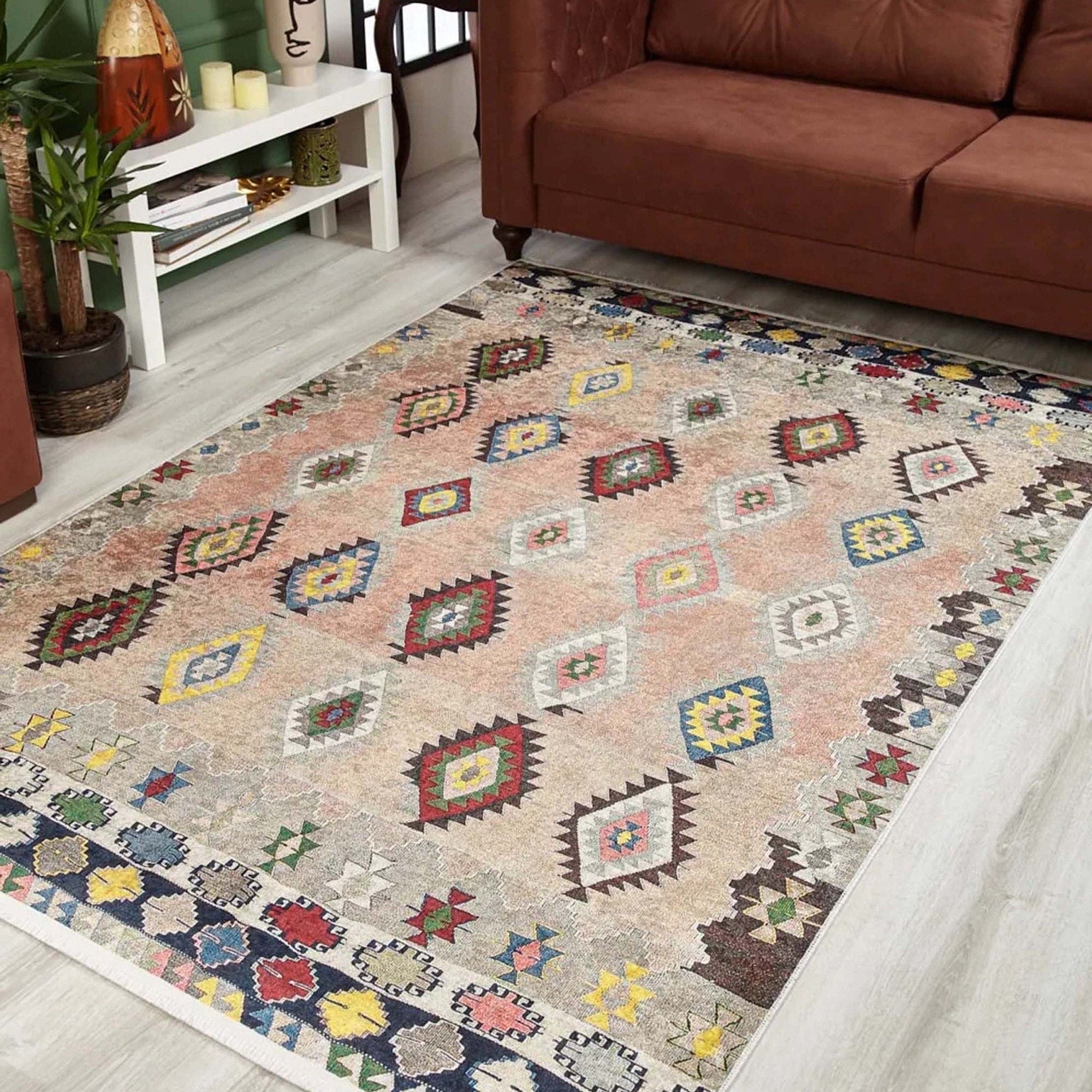 Mila Turkish Kilim Pinkish Beige Rug