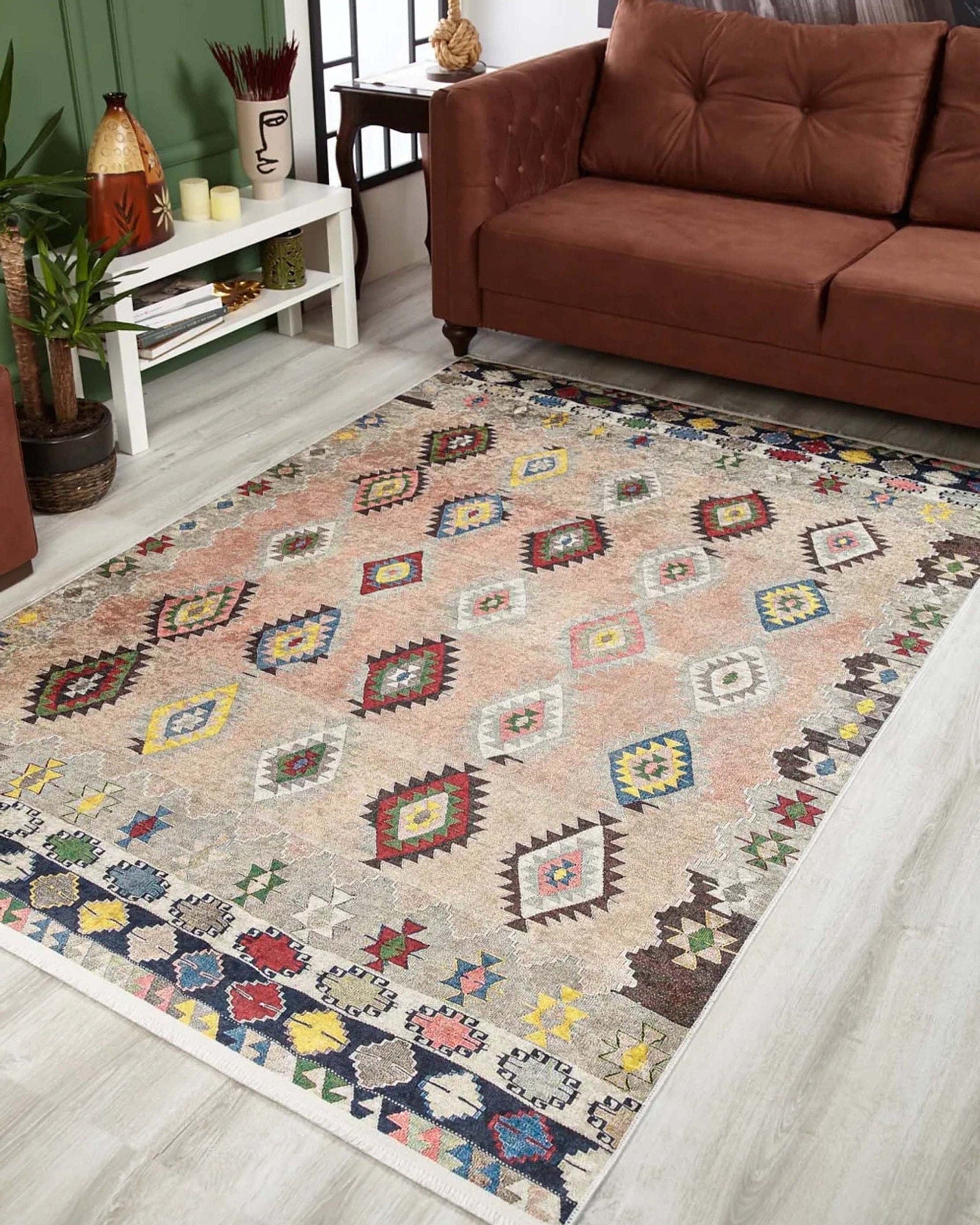 Mila Turkish Kilim Pinkish Beige Rug