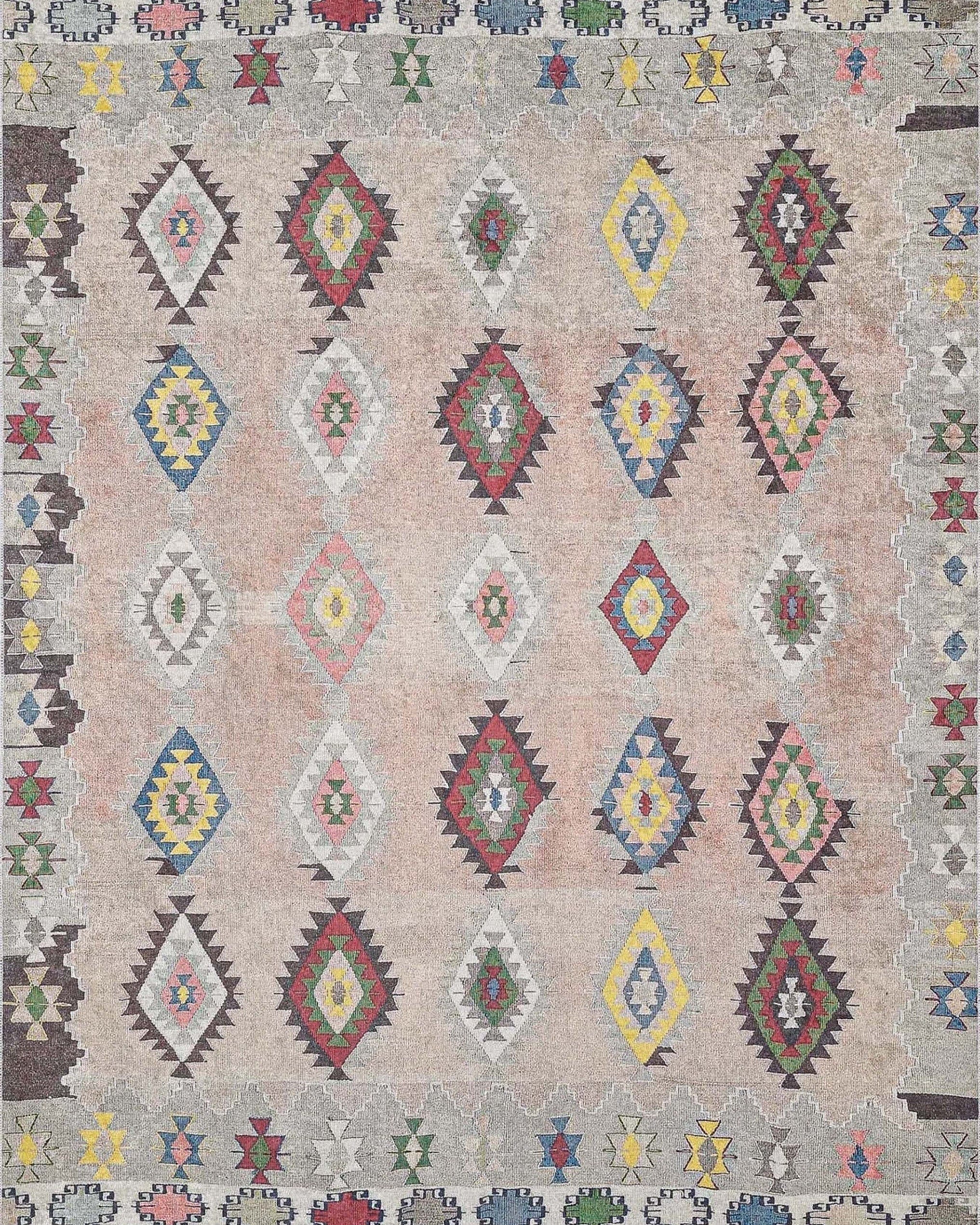 Mila Turkish Kilim Pinkish Beige Rug