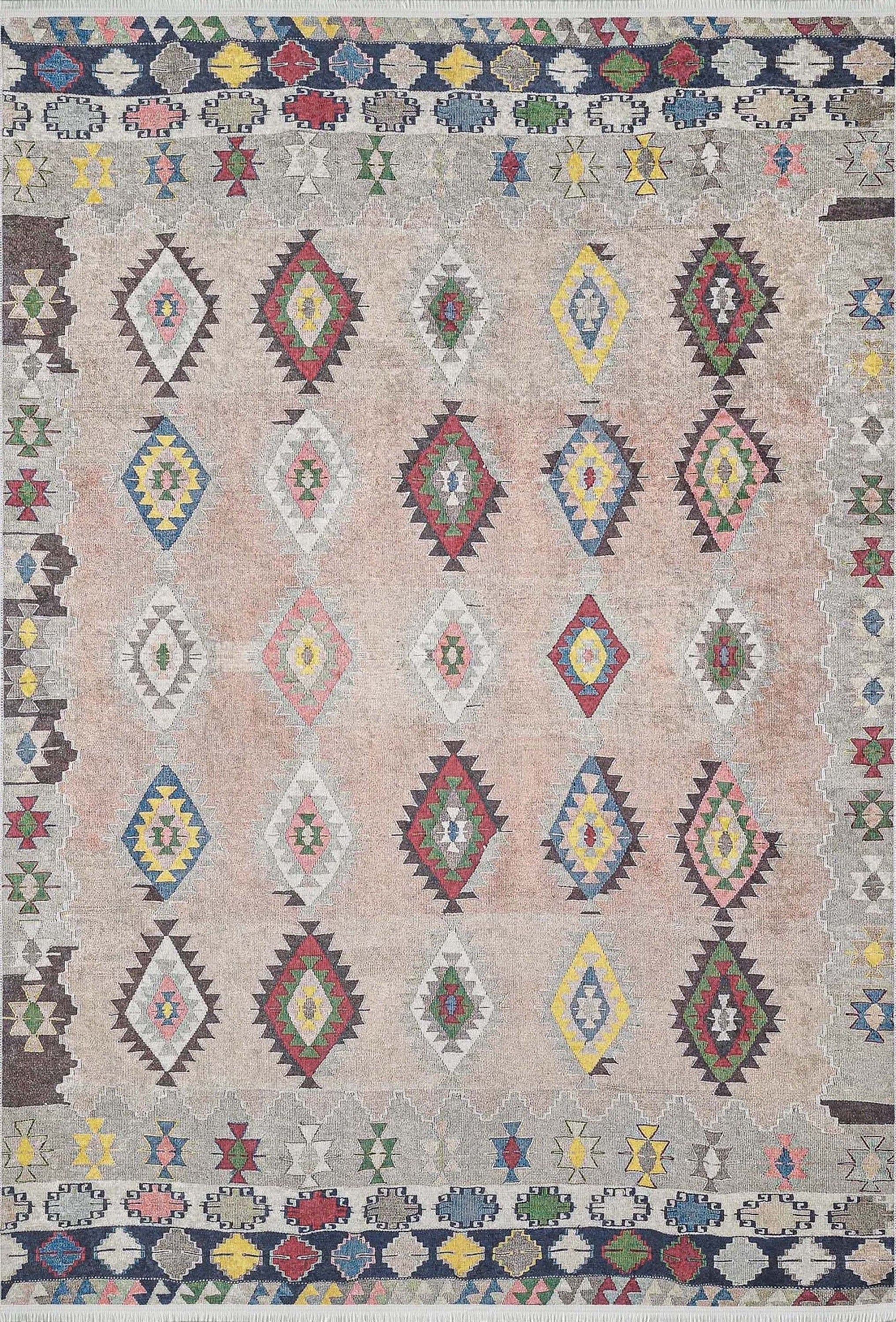 Mila Turkish Kilim Pinkish Beige Rug