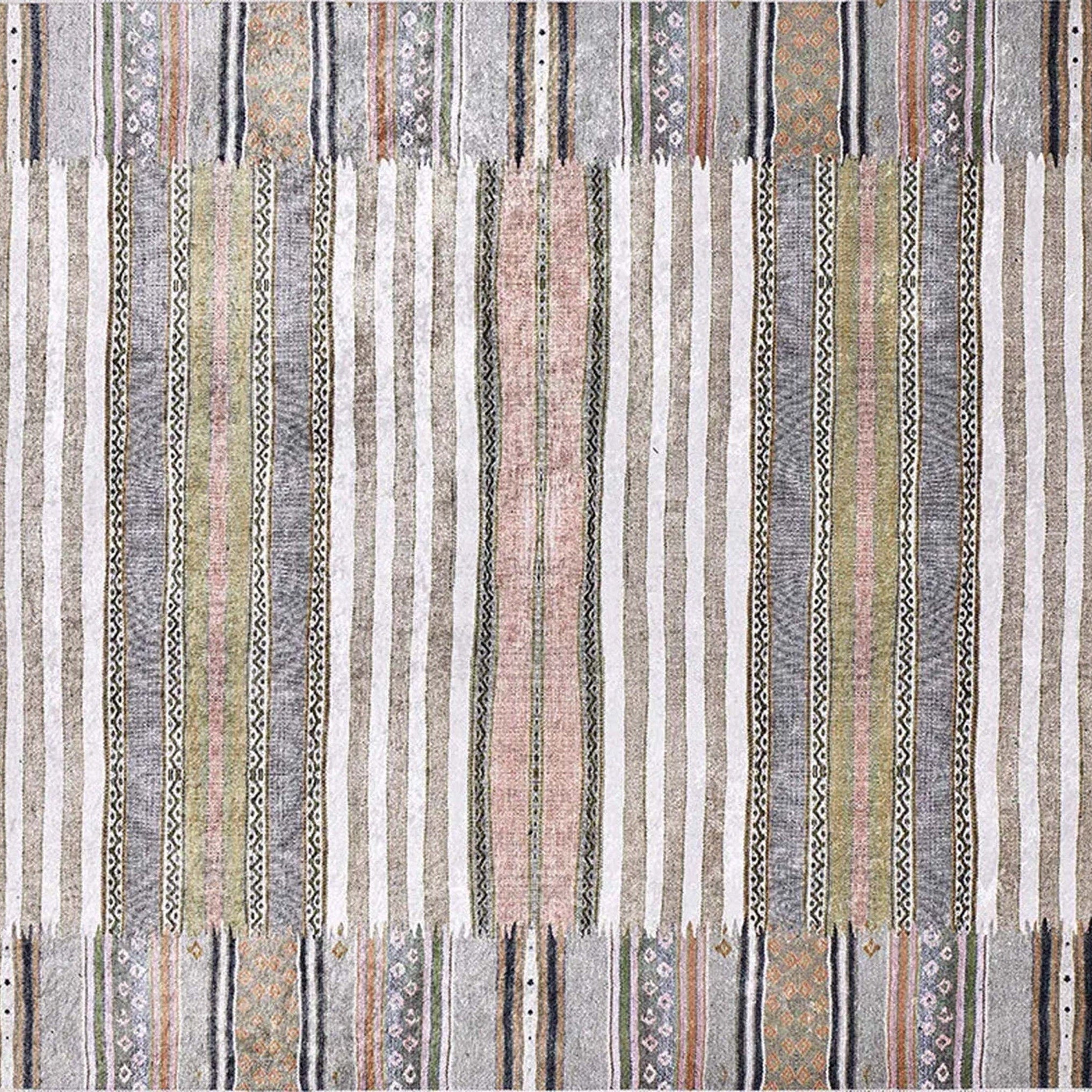 Mima Turkish Kilim Colorful stripped Rug