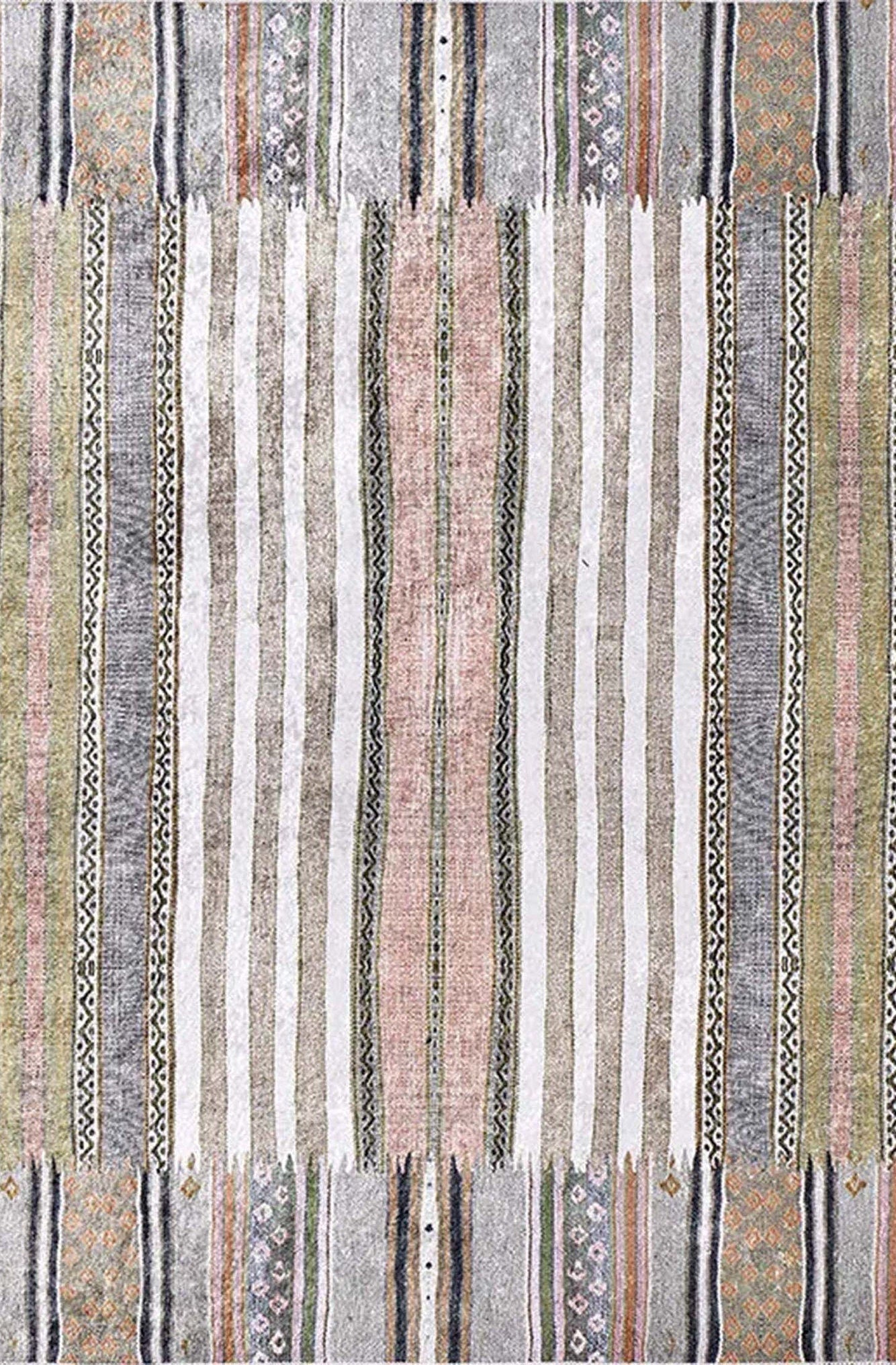 Mima Turkish Kilim Colorful stripped Rug
