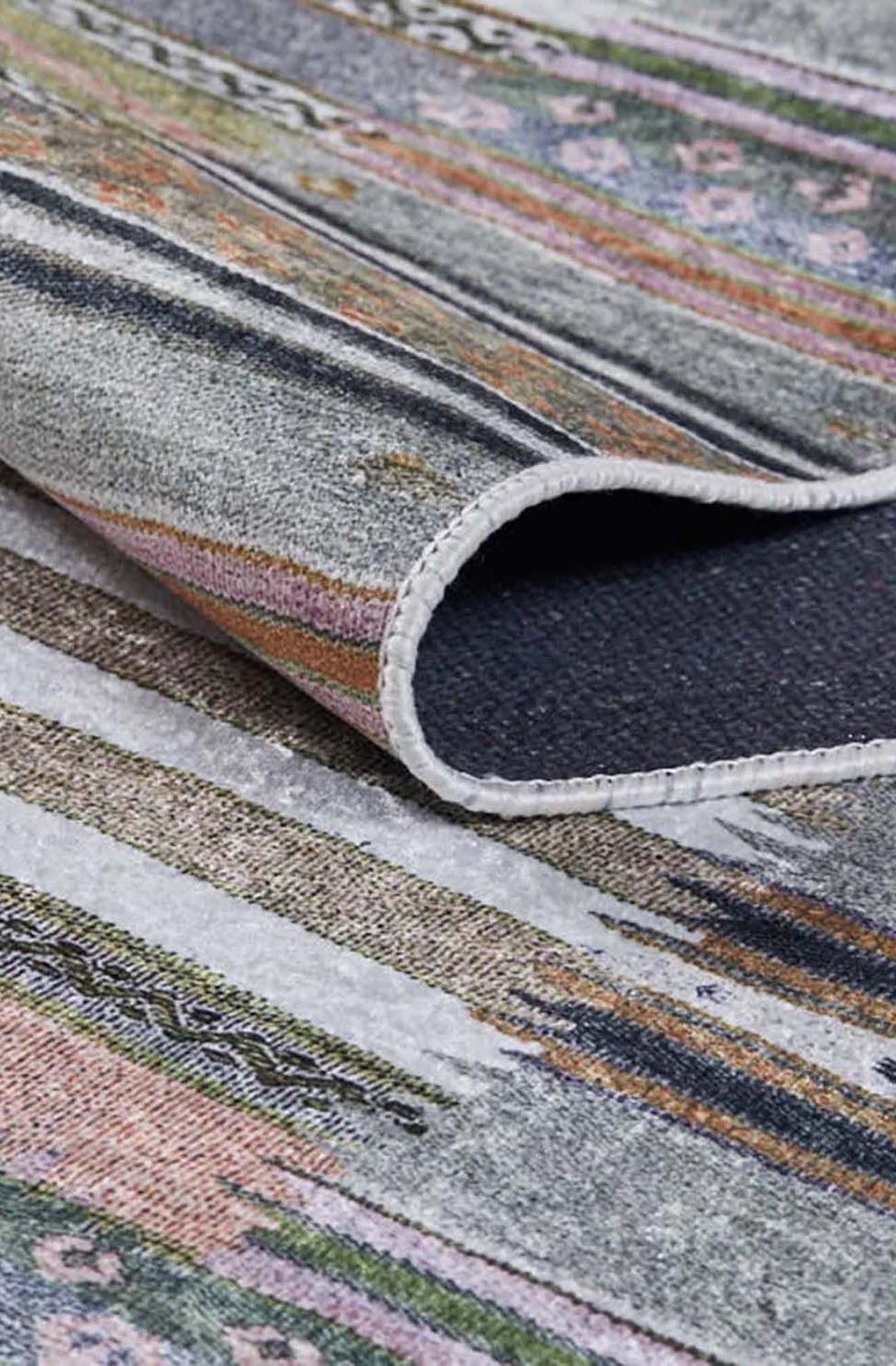 Mima Turkish Kilim Colorful stripped Rug