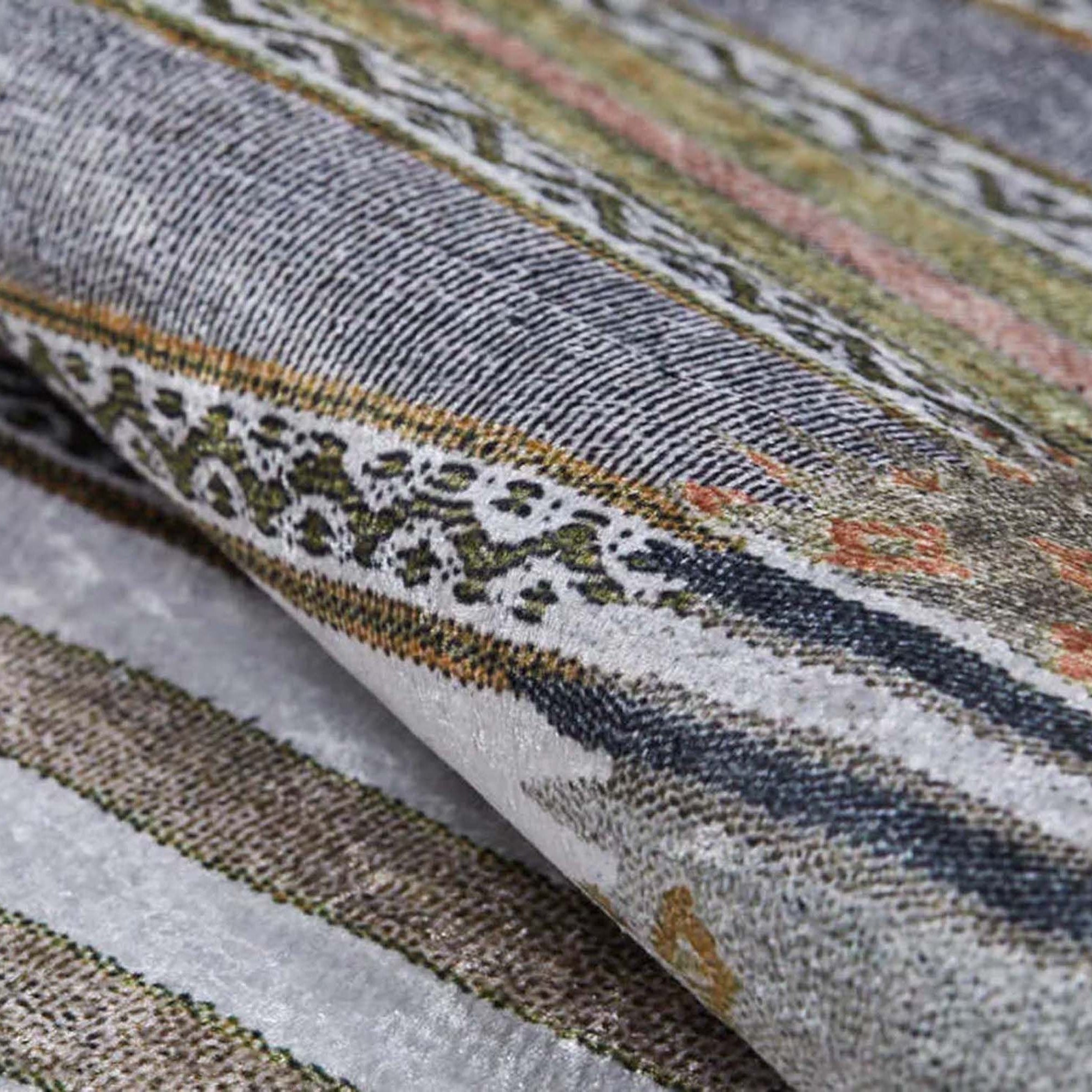 Mima Turkish Kilim Colorful stripped Rug