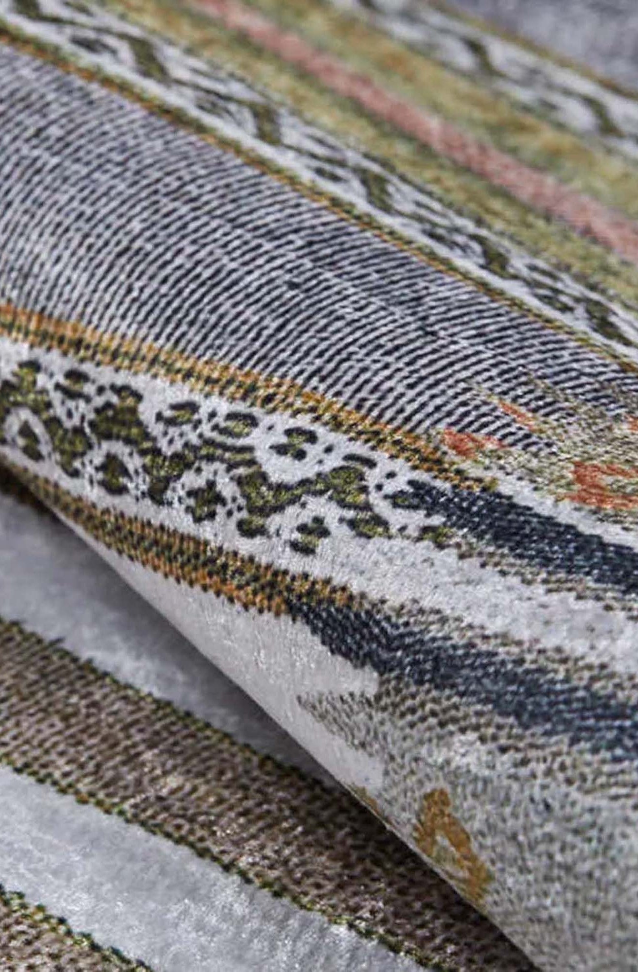 Mima Turkish Kilim Colorful stripped Rug