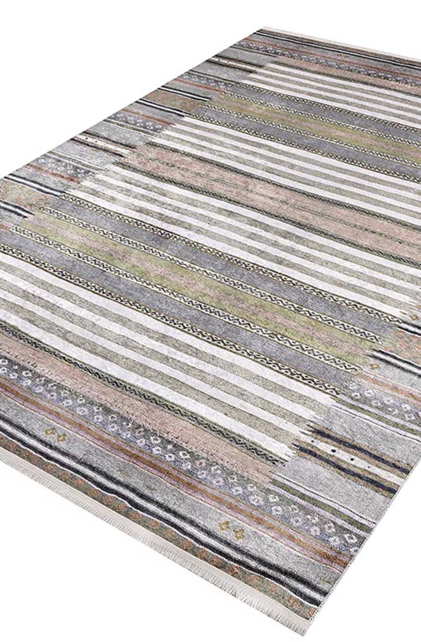 Mima Turkish Kilim Colorful stripped Rug
