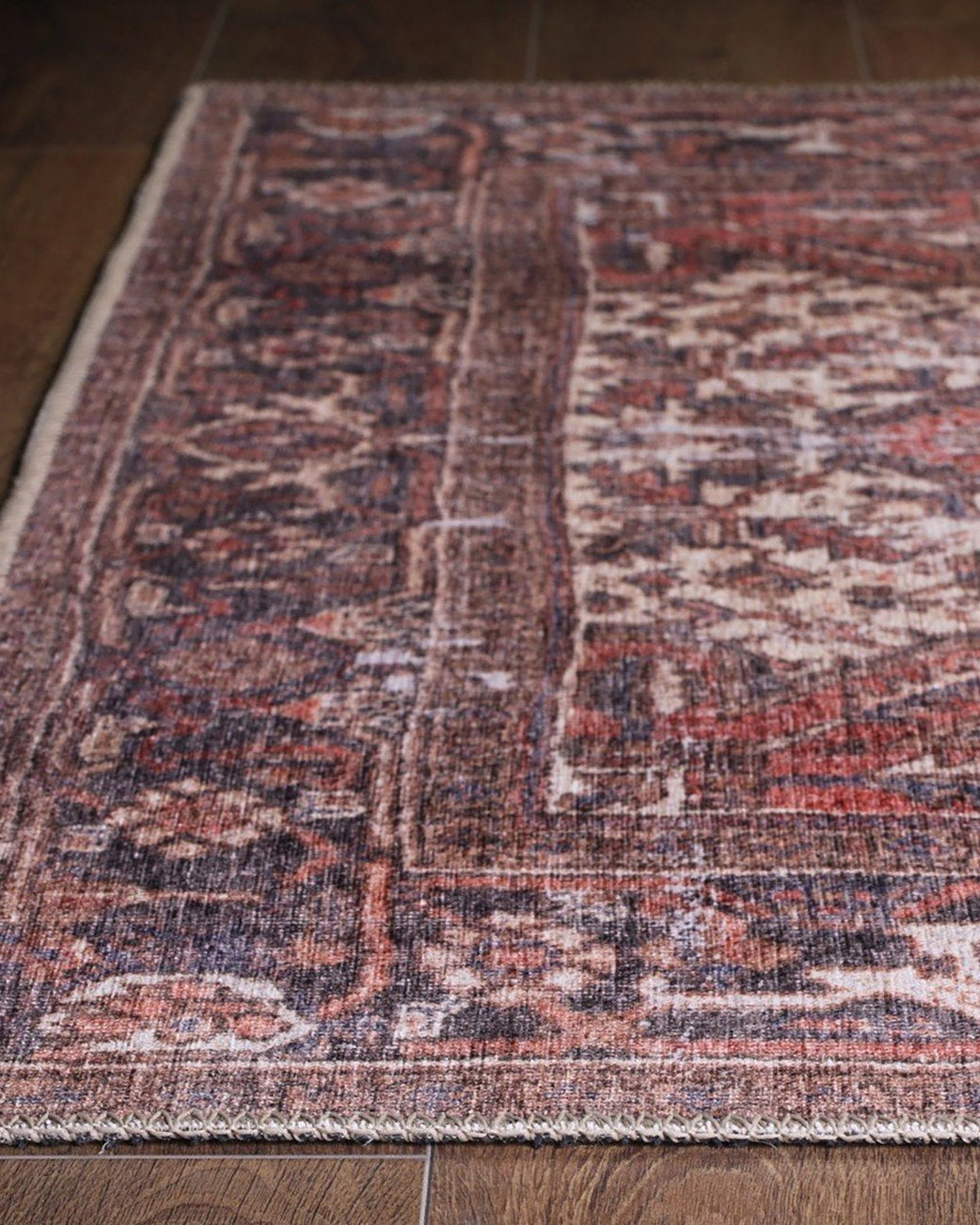 Mina Rug Persian Oriental Vintage Red Rug