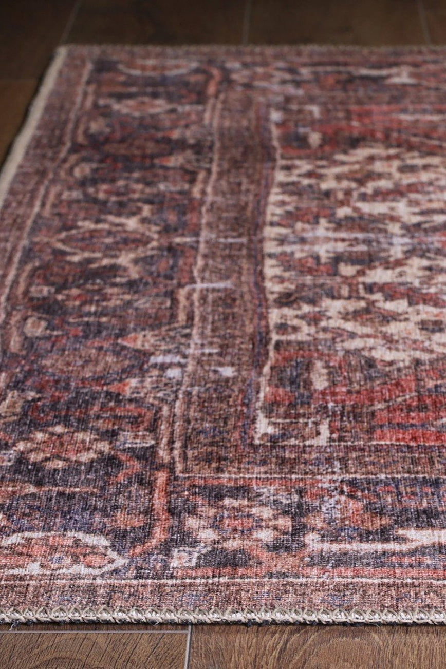 Mina Rug Persian Oriental Vintage Red Rug