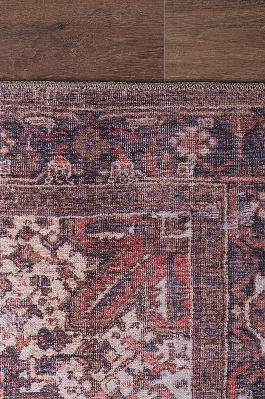 Mina Rug Persian Oriental Vintage Red Rug