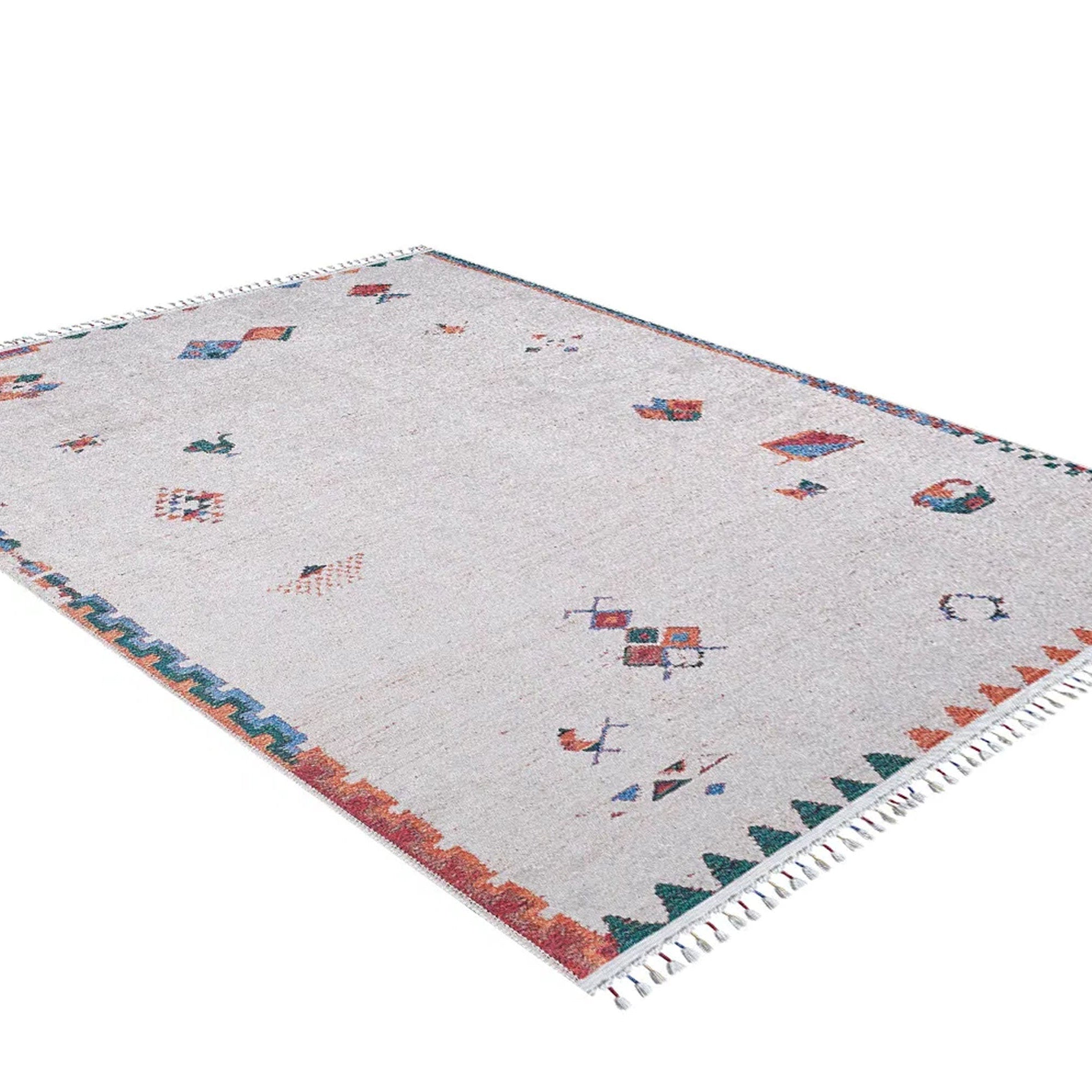 Miona Turkish Kilim White Ivory Rug