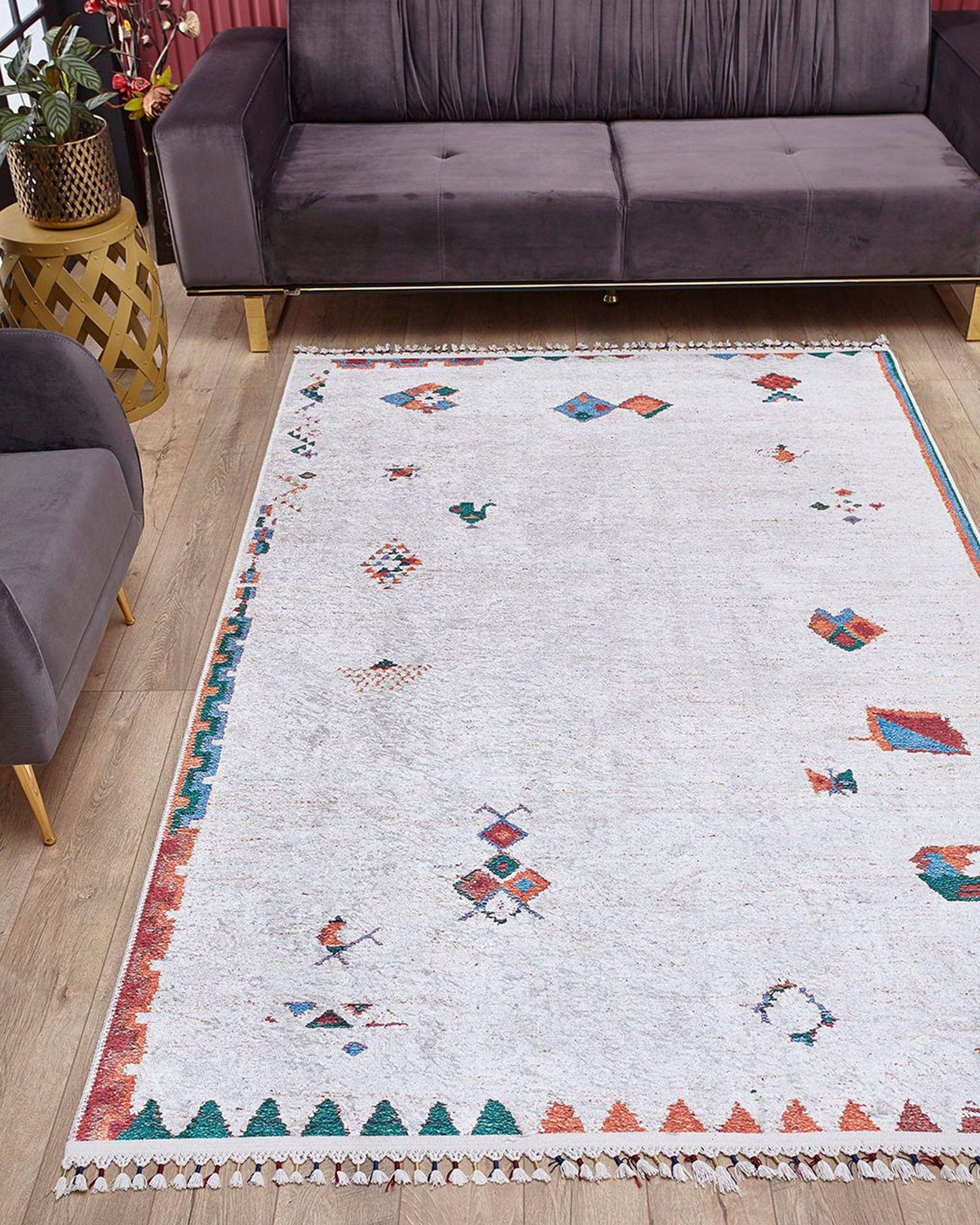 Miona Turkish Kilim White Ivory Rug