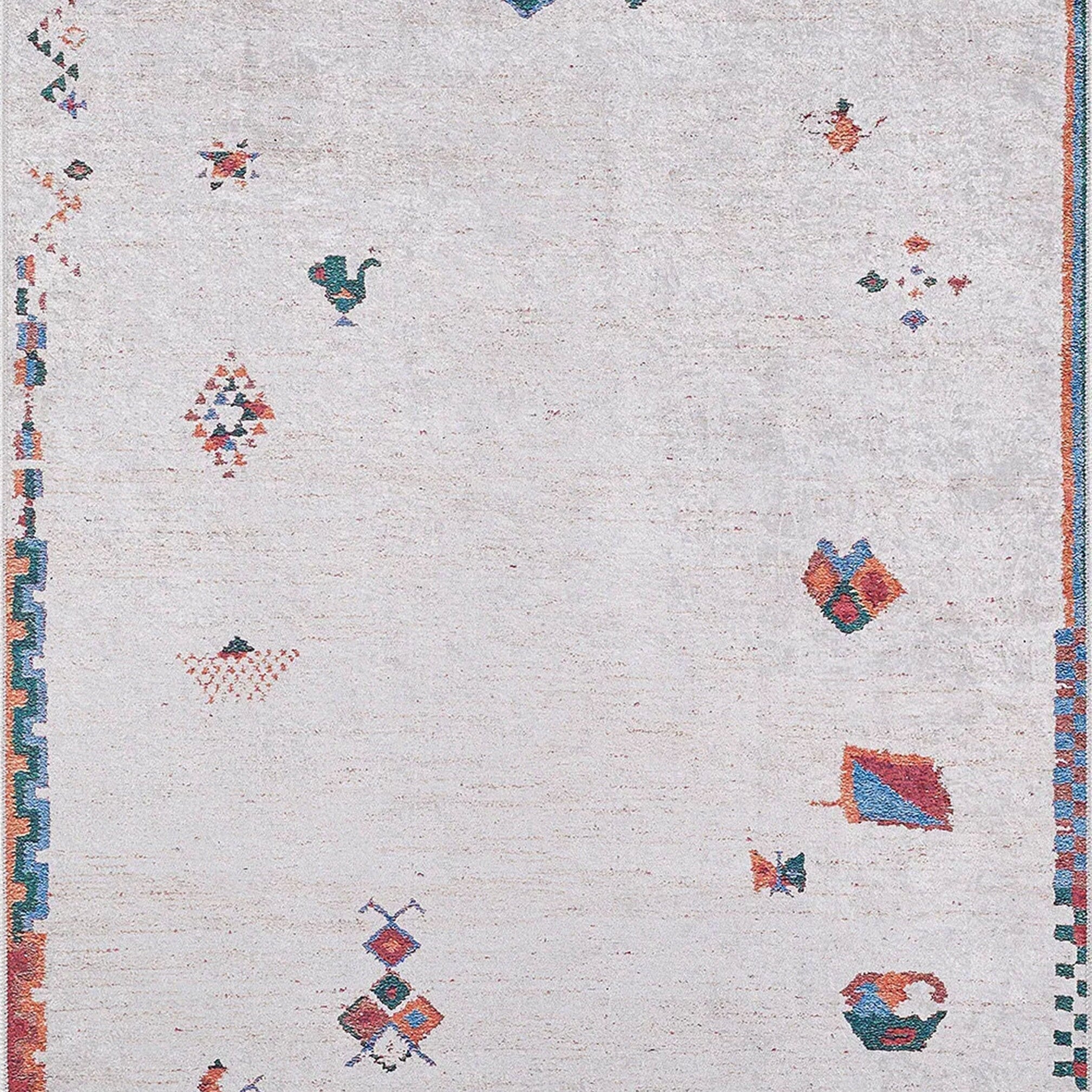 Miona Turkish Kilim White Ivory Rug