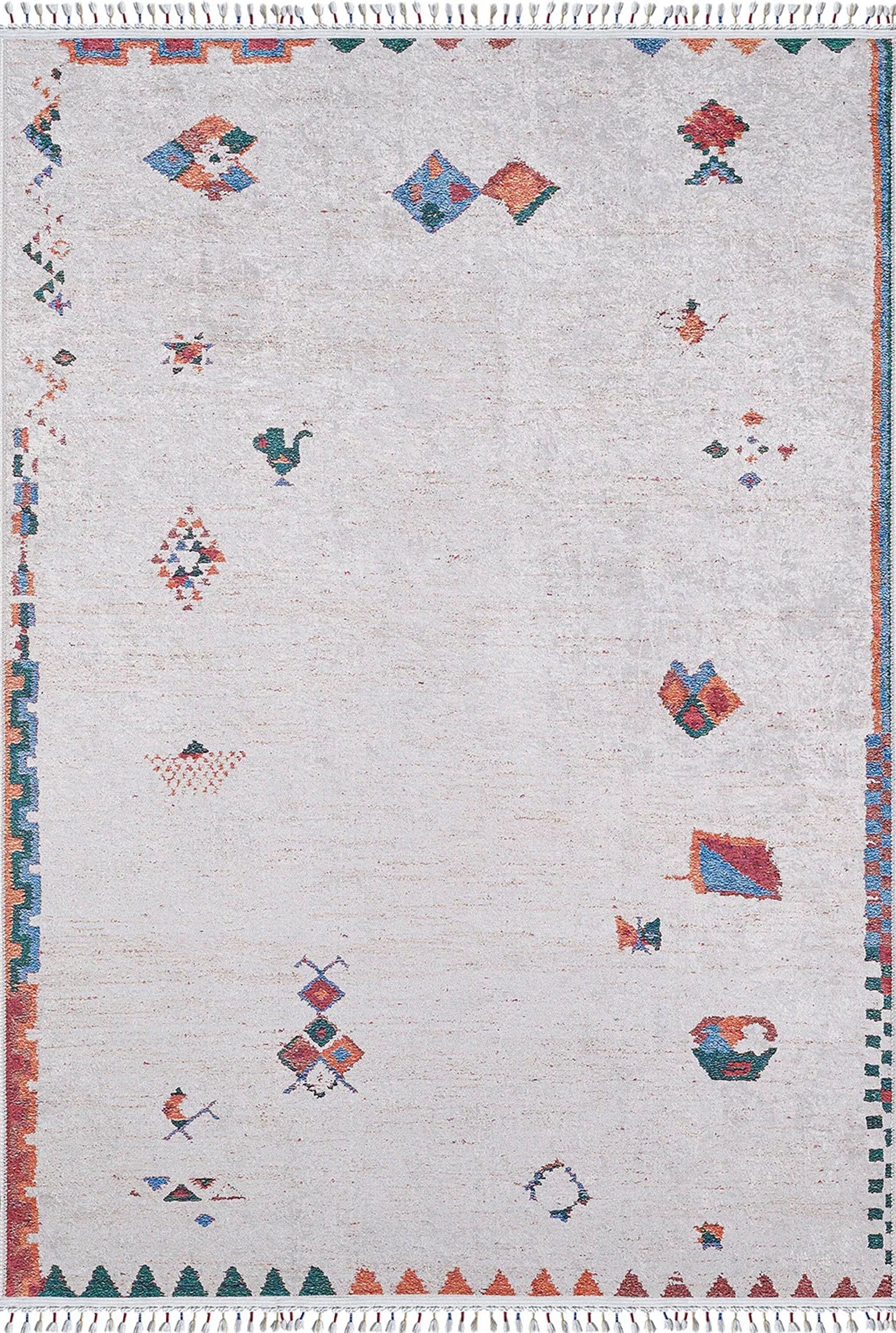 Miona Turkish Kilim White Ivory Rug
