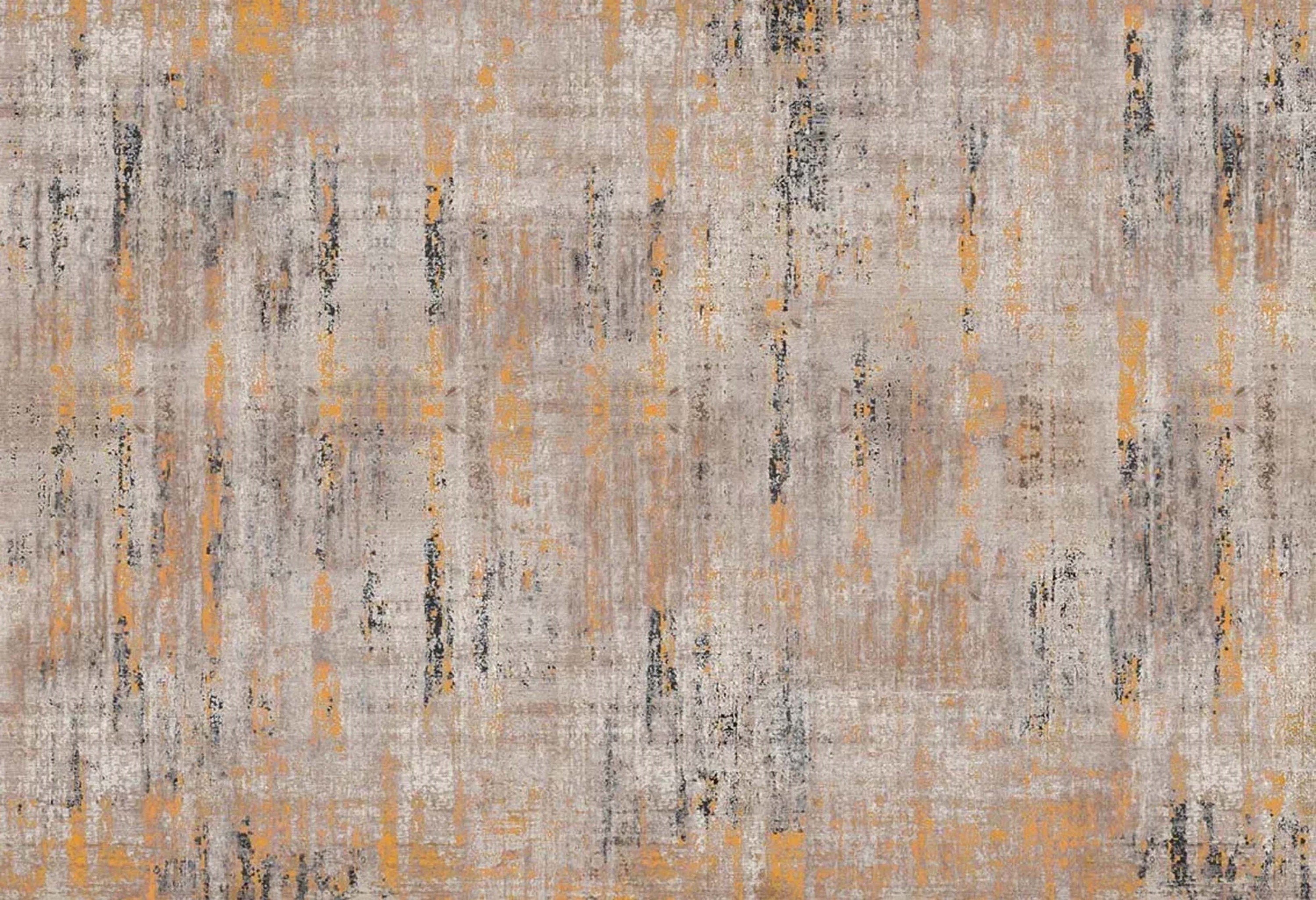 Mira Abstract Orange Beige Modern Rug