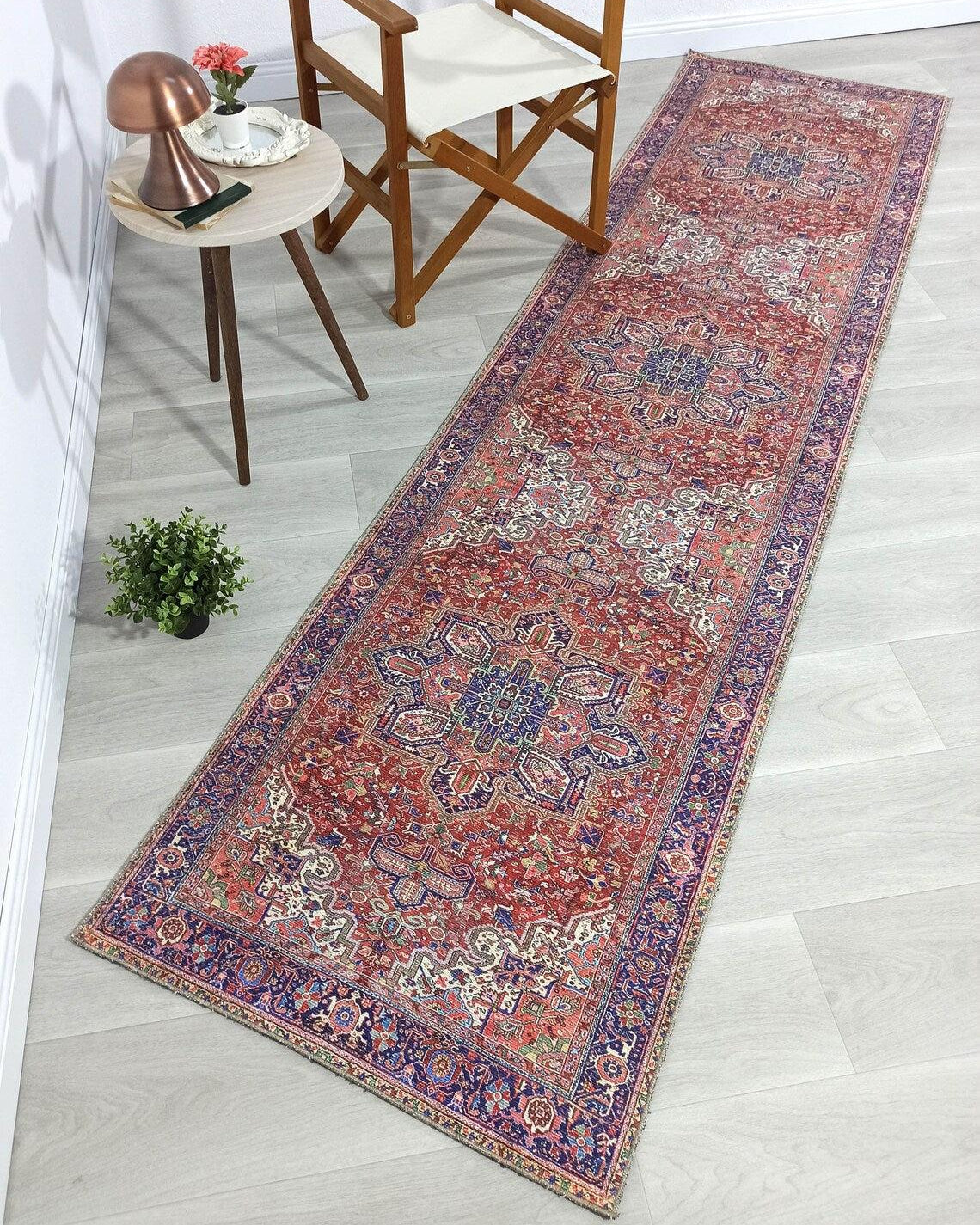 Moka Rug Persian Runner Red Terracotta Burgundy Rug