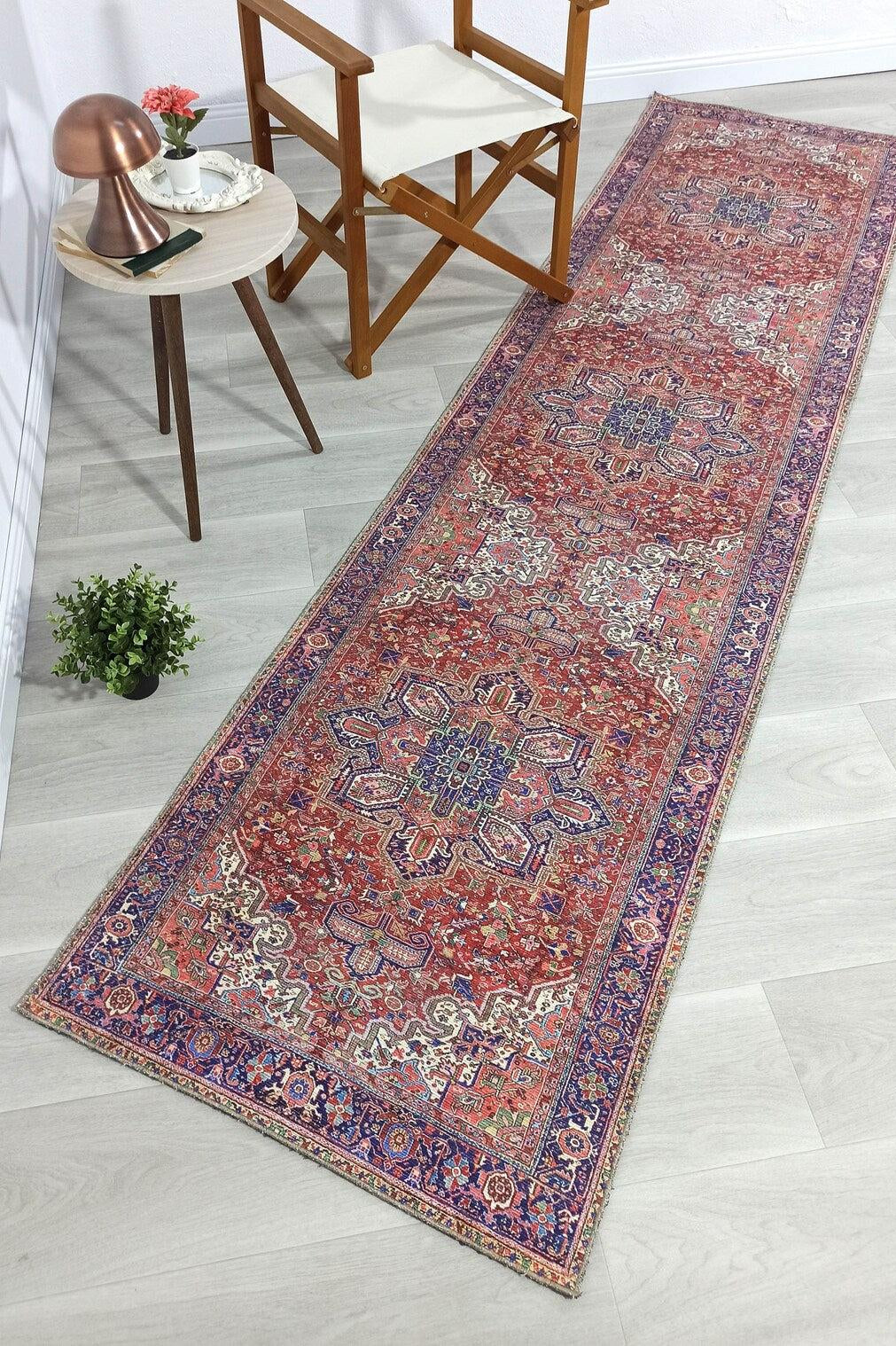 Moka Rug Persian Runner Red Terracotta Burgundy Rug