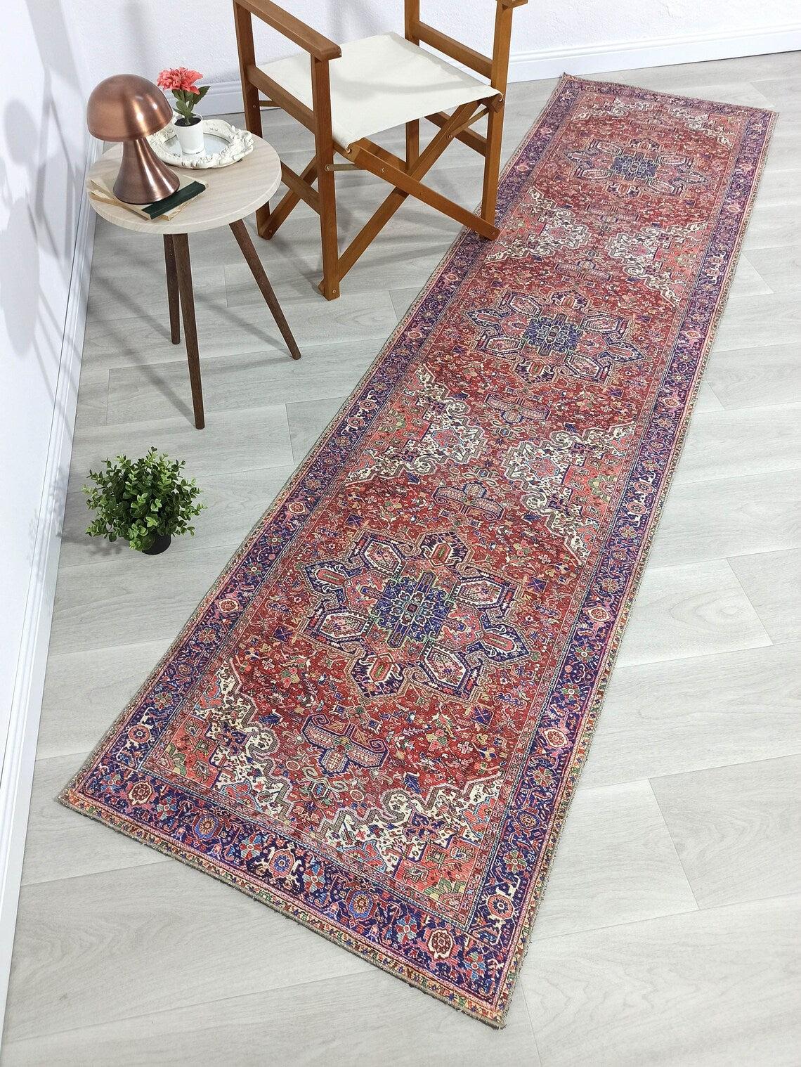 Moka Rug Persian Runner Red Terracotta Burgundy Rug