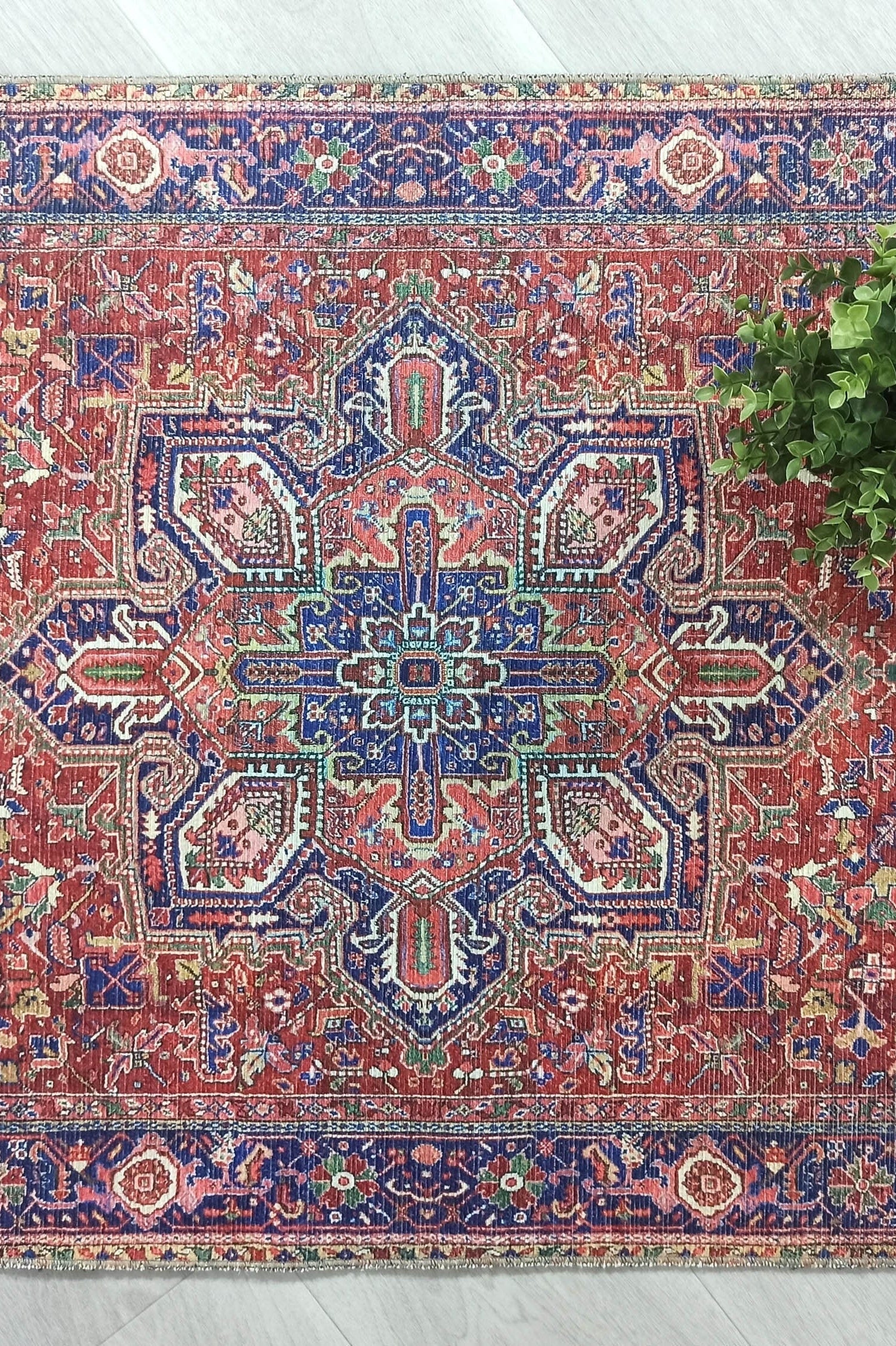 Moka Rug Persian Runner Red Terracotta Burgundy Rug