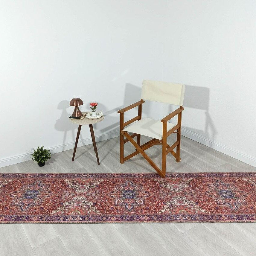 Moka Rug Persian Runner Red Terracotta Burgundy Rug