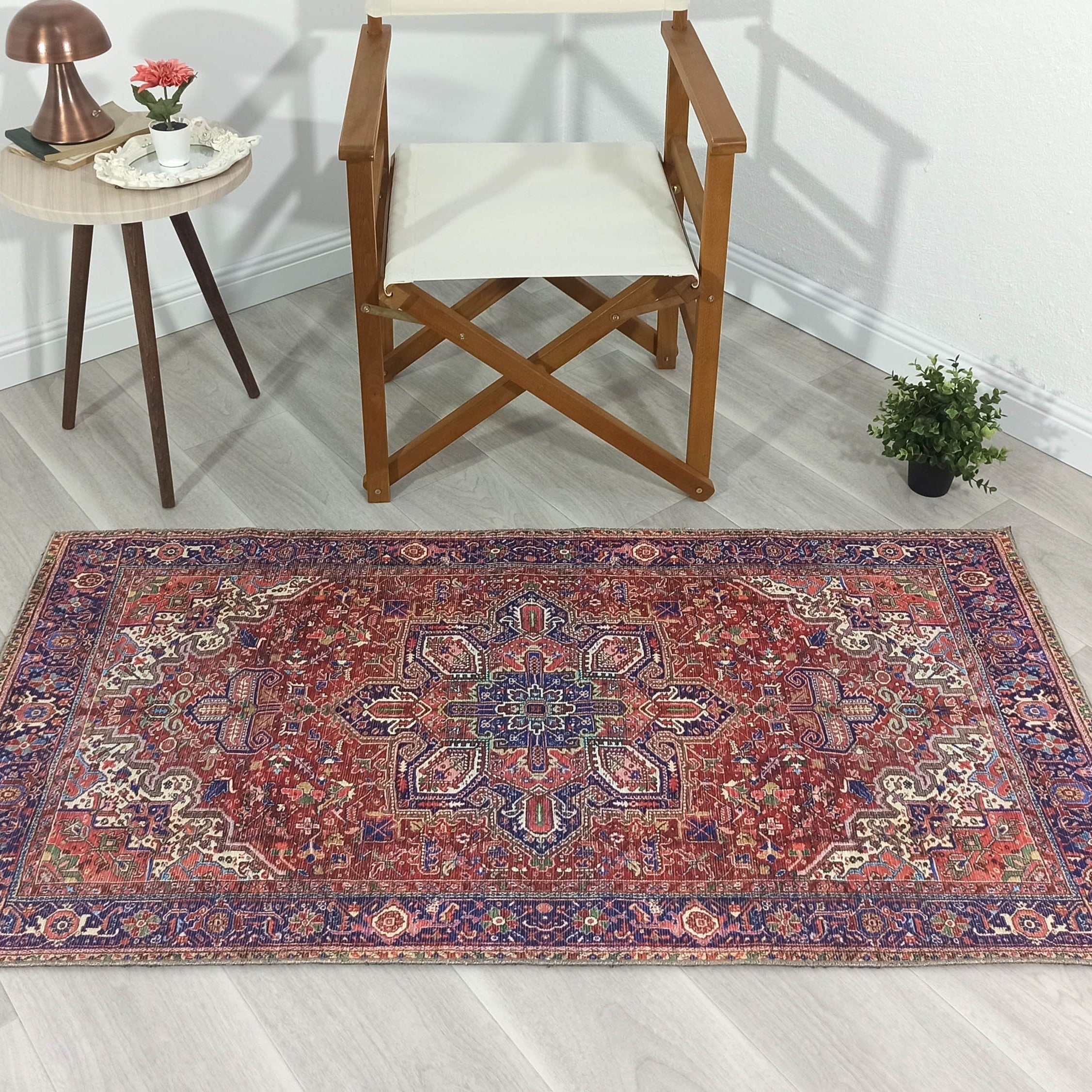 Moka Rug Persian Runner Red Terracotta Burgundy Rug