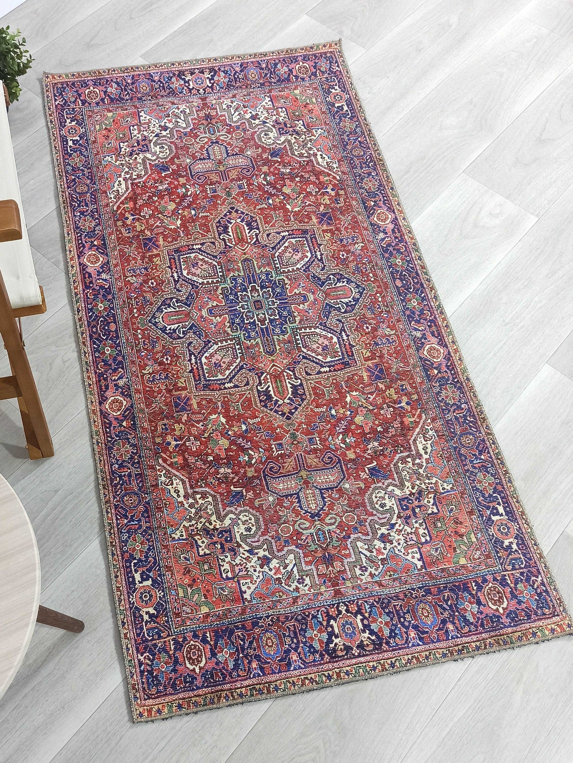 Moka Rug Persian Runner Red Terracotta Burgundy Rug