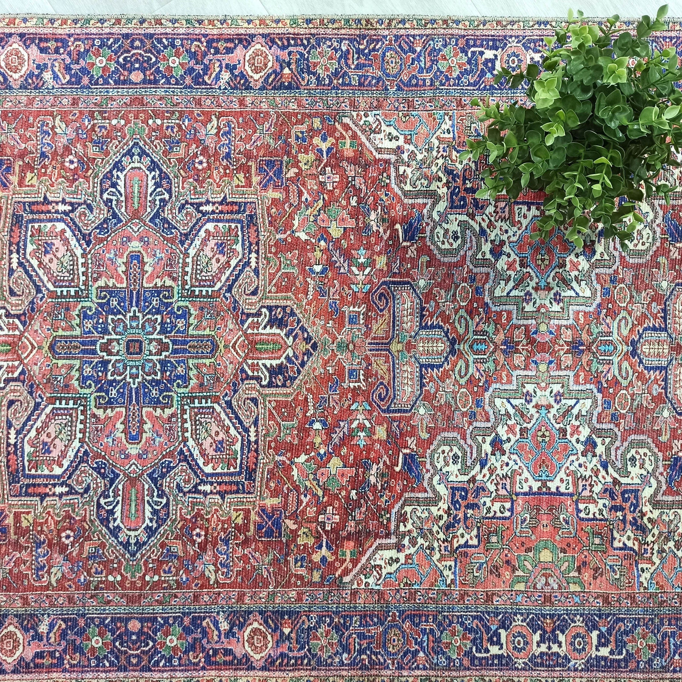 Moka Rug Persian Runner Red Terracotta Burgundy Rug