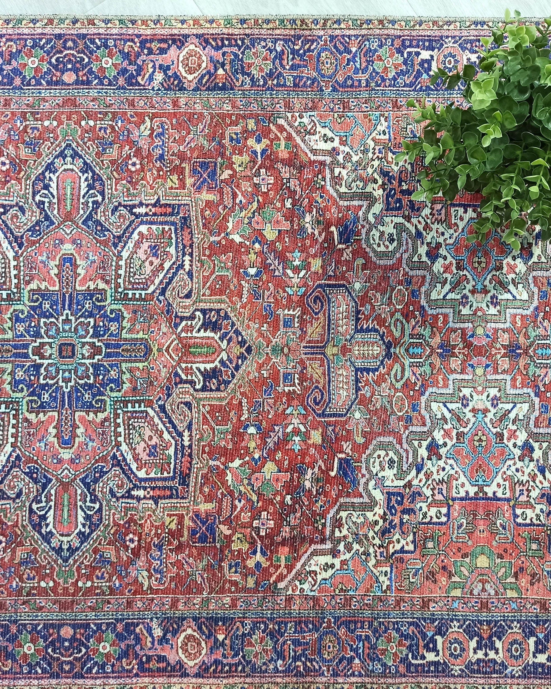 Moka Rug Persian Runner Red Terracotta Burgundy Rug