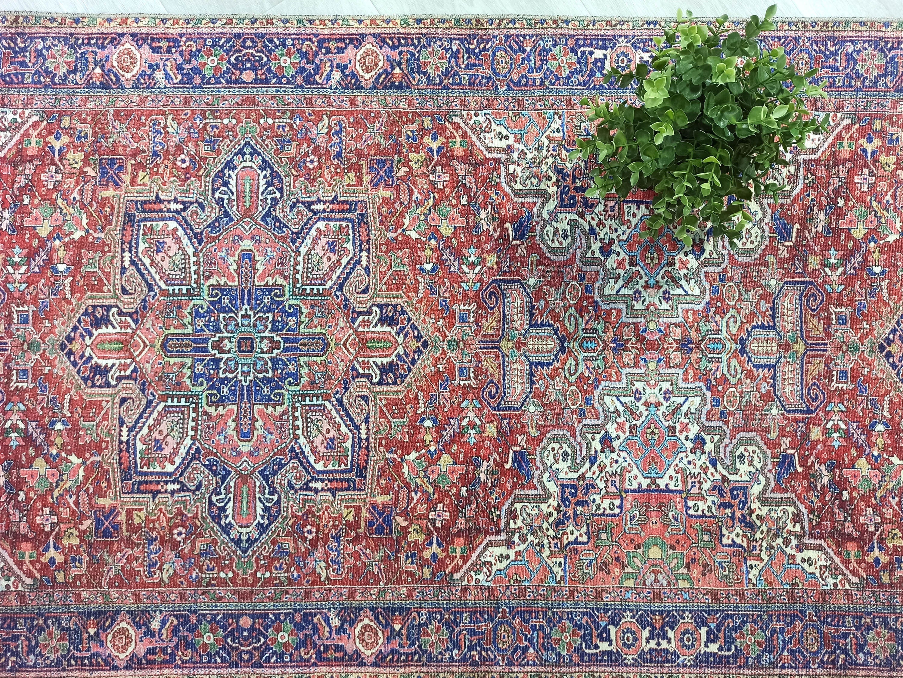 Moka Rug Persian Runner Red Terracotta Burgundy Rug