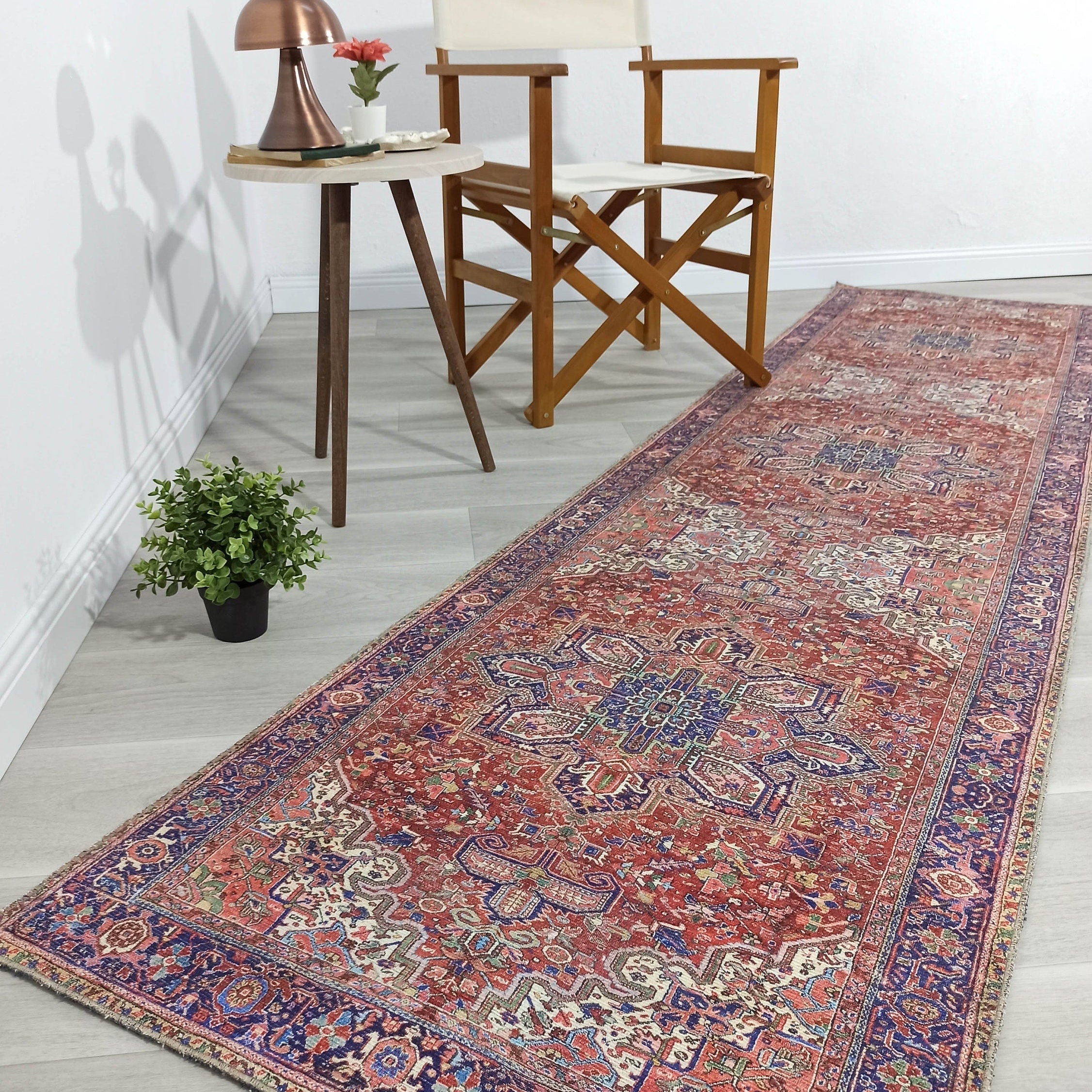 Moka Rug Persian Runner Red Terracotta Burgundy Rug