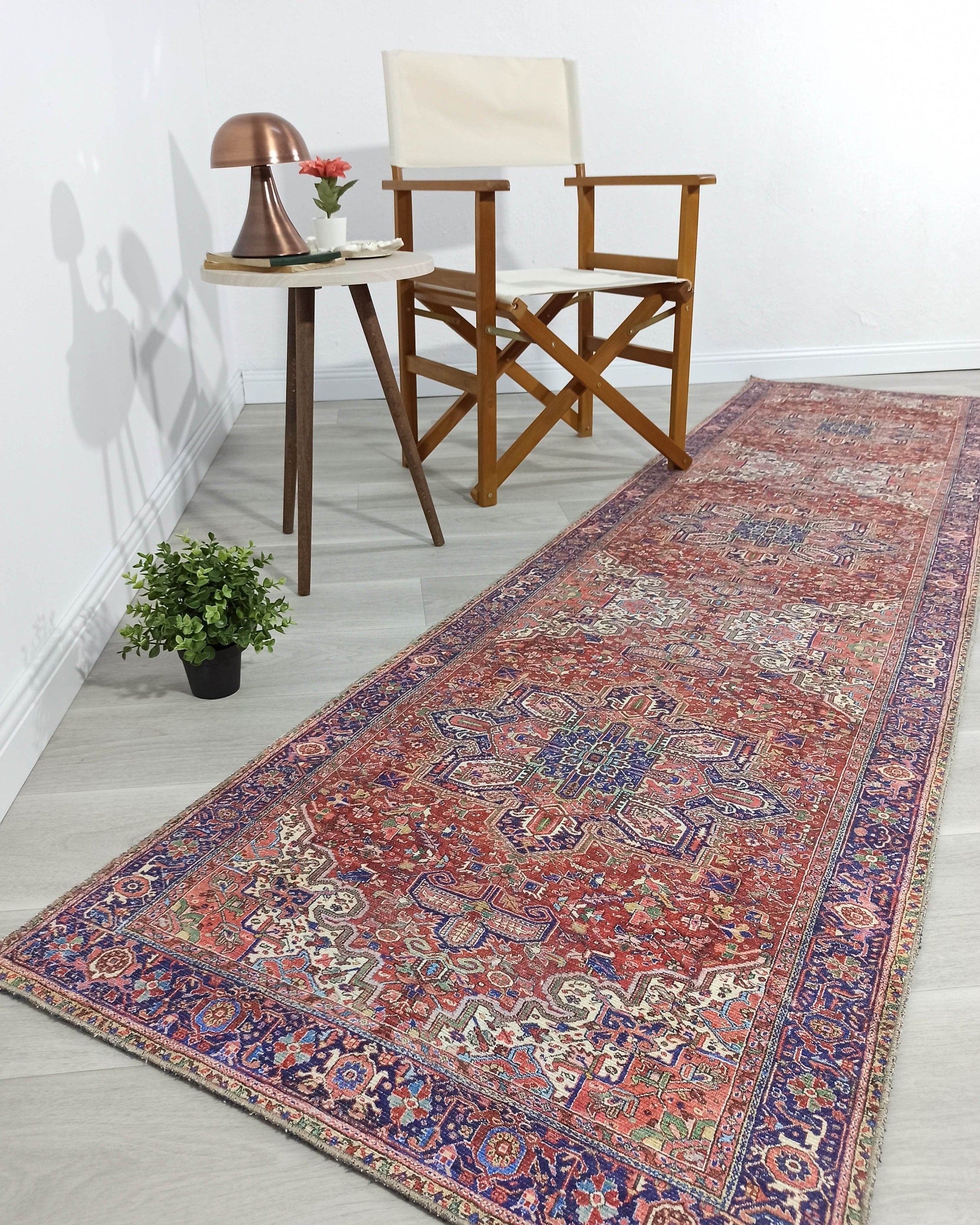 Moka Rug Persian Runner Red Terracotta Burgundy Rug