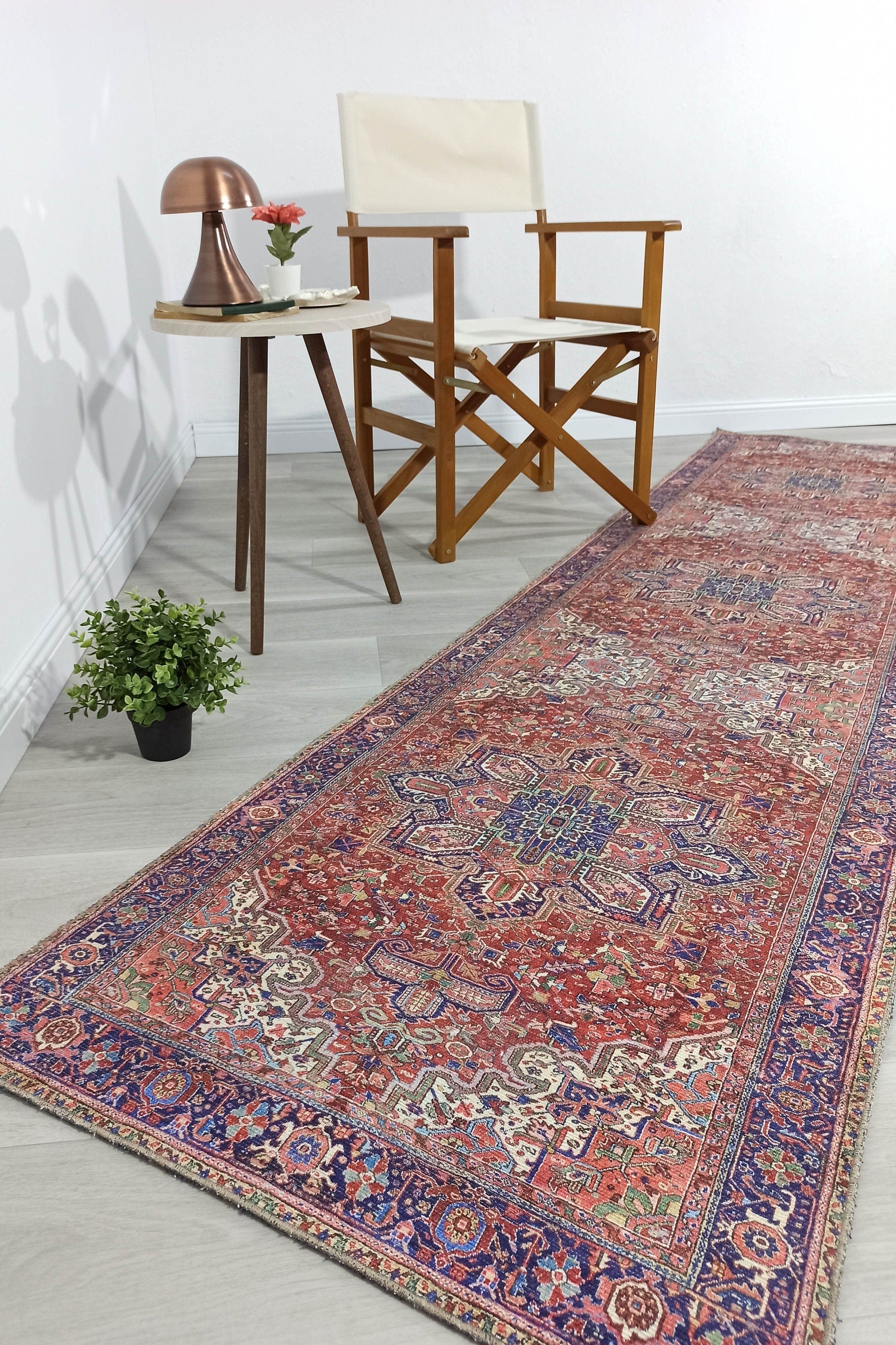 Moka Rug Persian Runner Red Terracotta Burgundy Rug