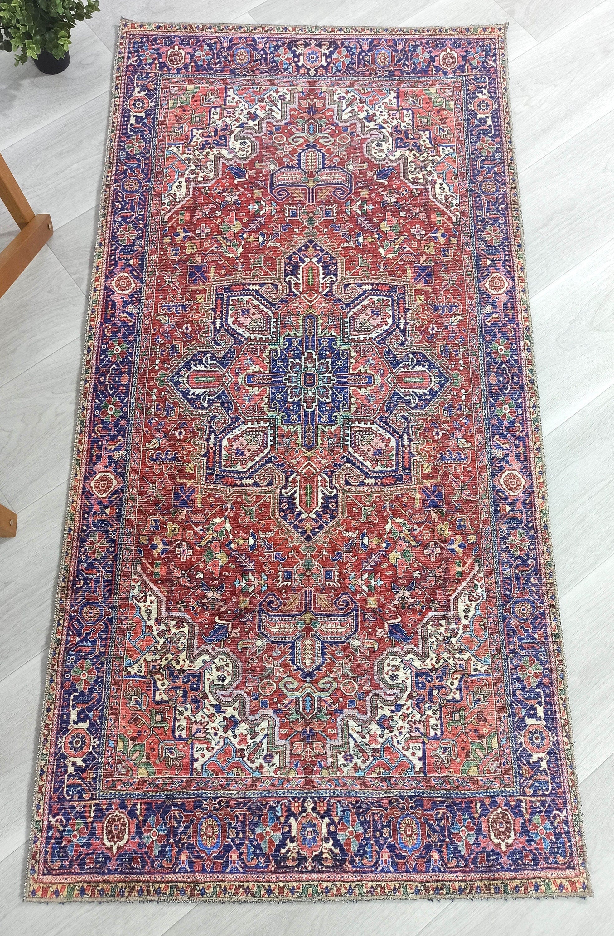 Moka Rug Persian Runner Red Terracotta Burgundy Rug