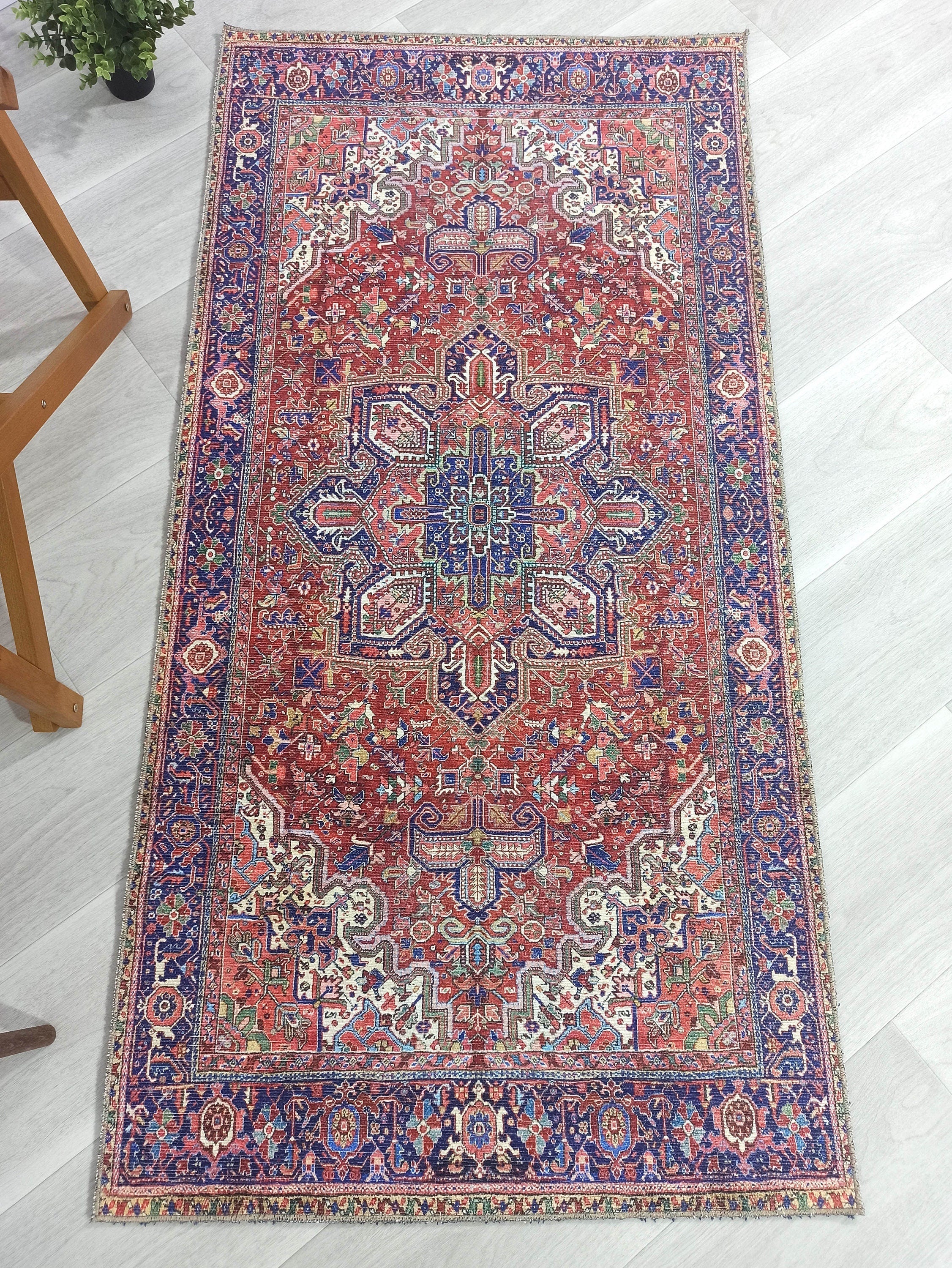 Moka Rug Persian Runner Red Terracotta Burgundy Rug