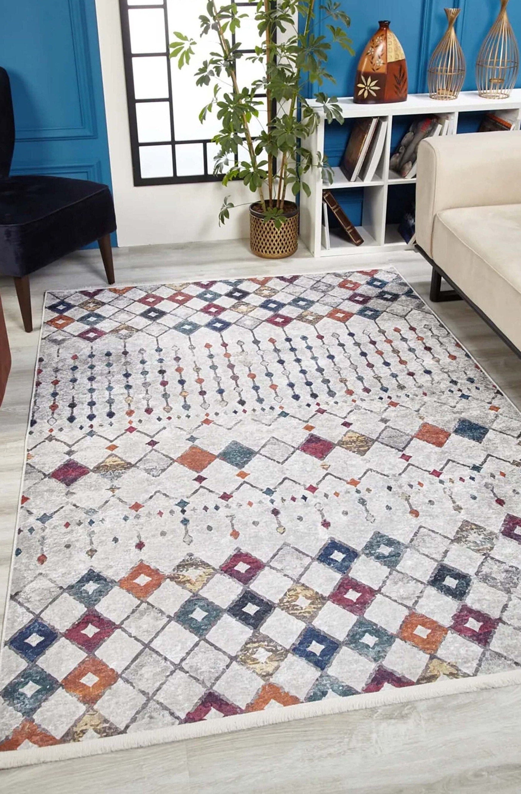 Moola Turkish Kilim Light Gray Rug