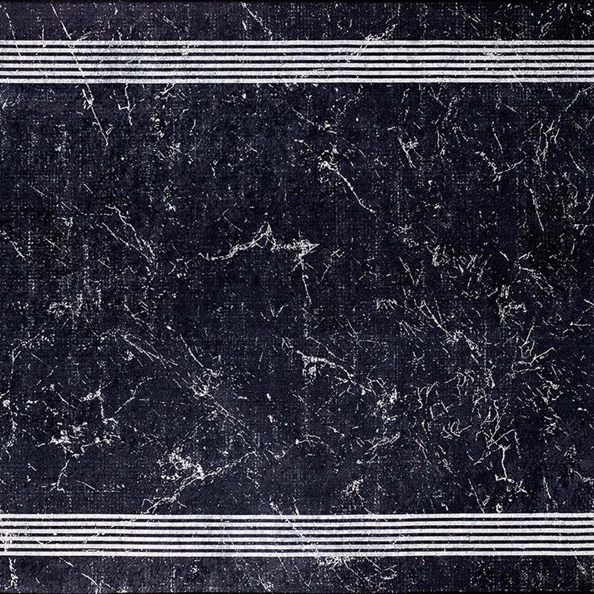 Mora Turkish Modern Marble Black Rug