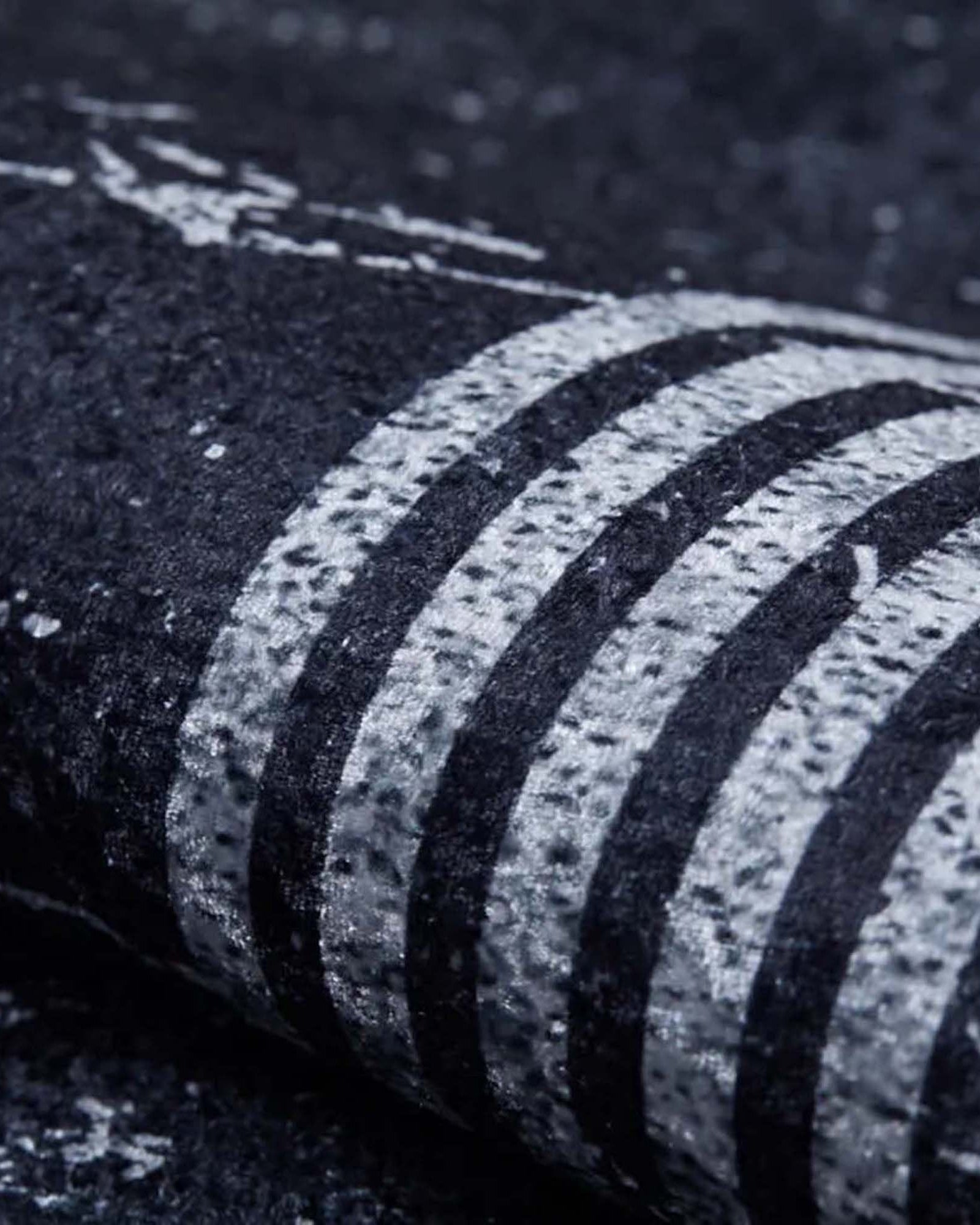 Mora Turkish Modern Marble Black Rug