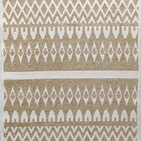 NEU Runner Kilim White Beige Flatweave Rug