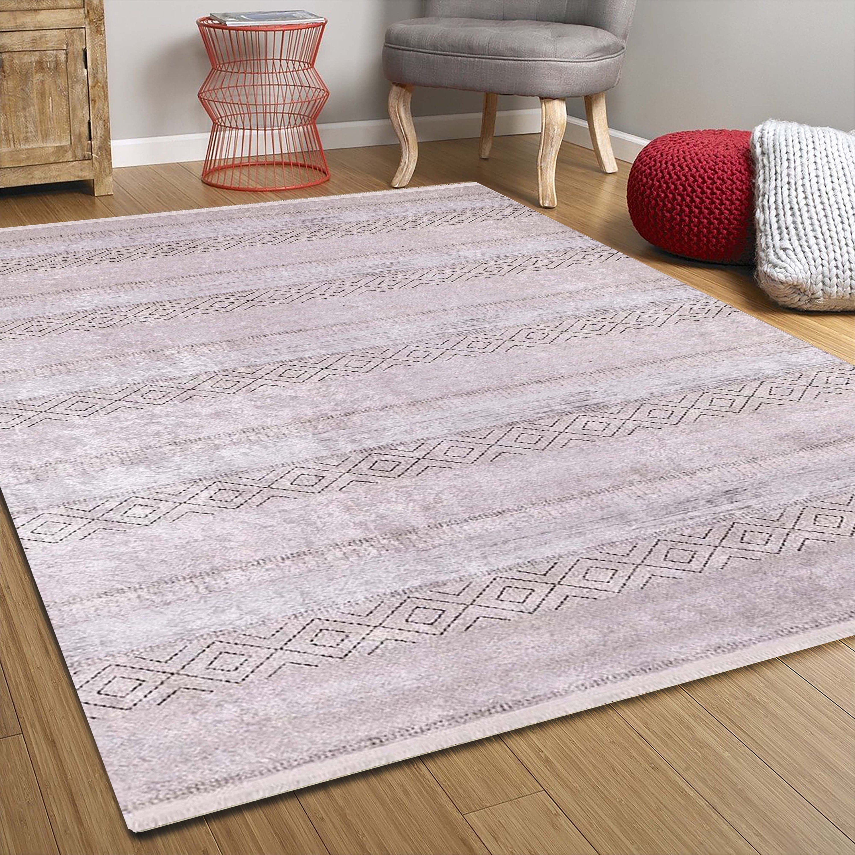 Nafla Turkish Pink Pastel Blush Rug